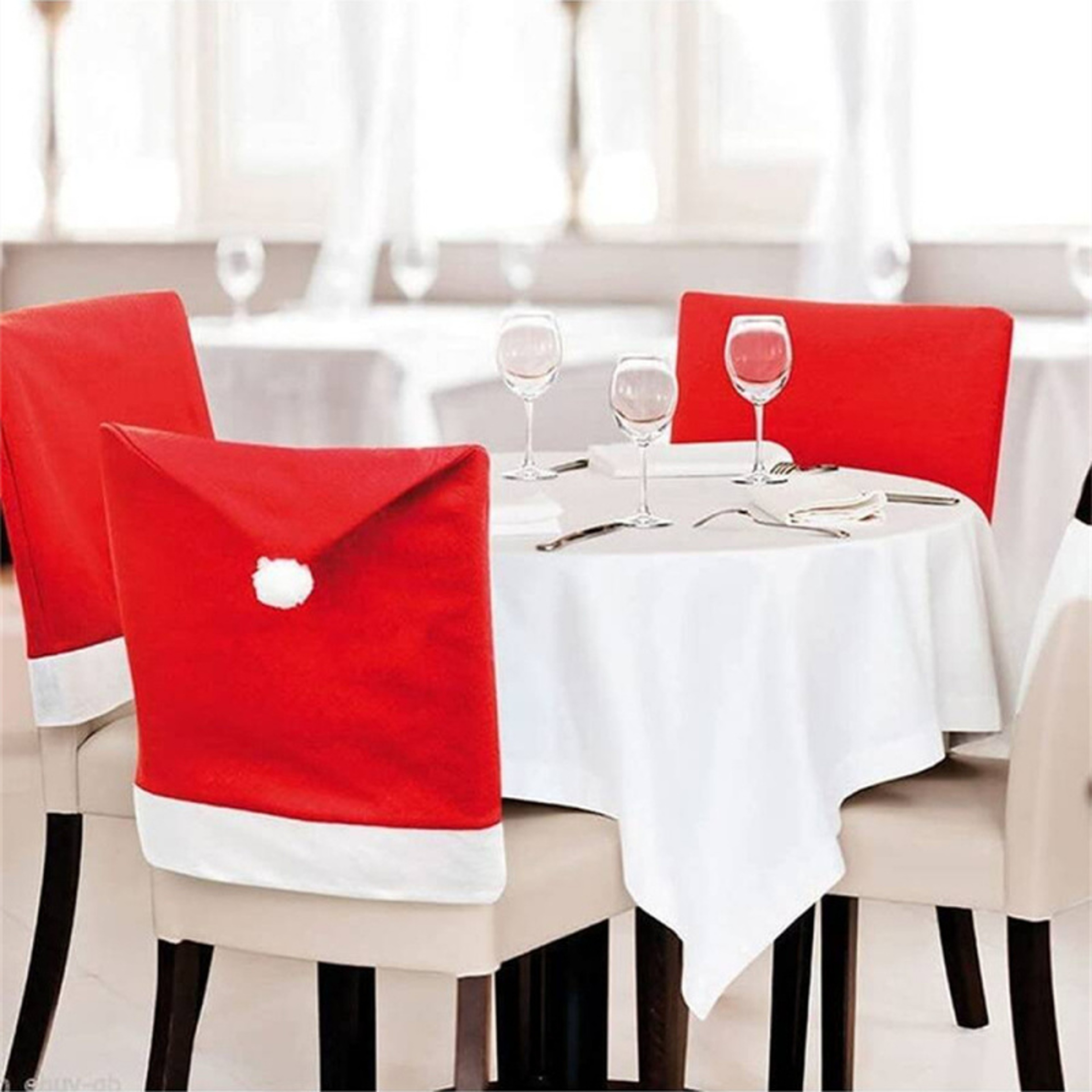 Festive Holiday Decorations for Home and Party Christmas Chair Covers Durable Seat Protectors – view 4