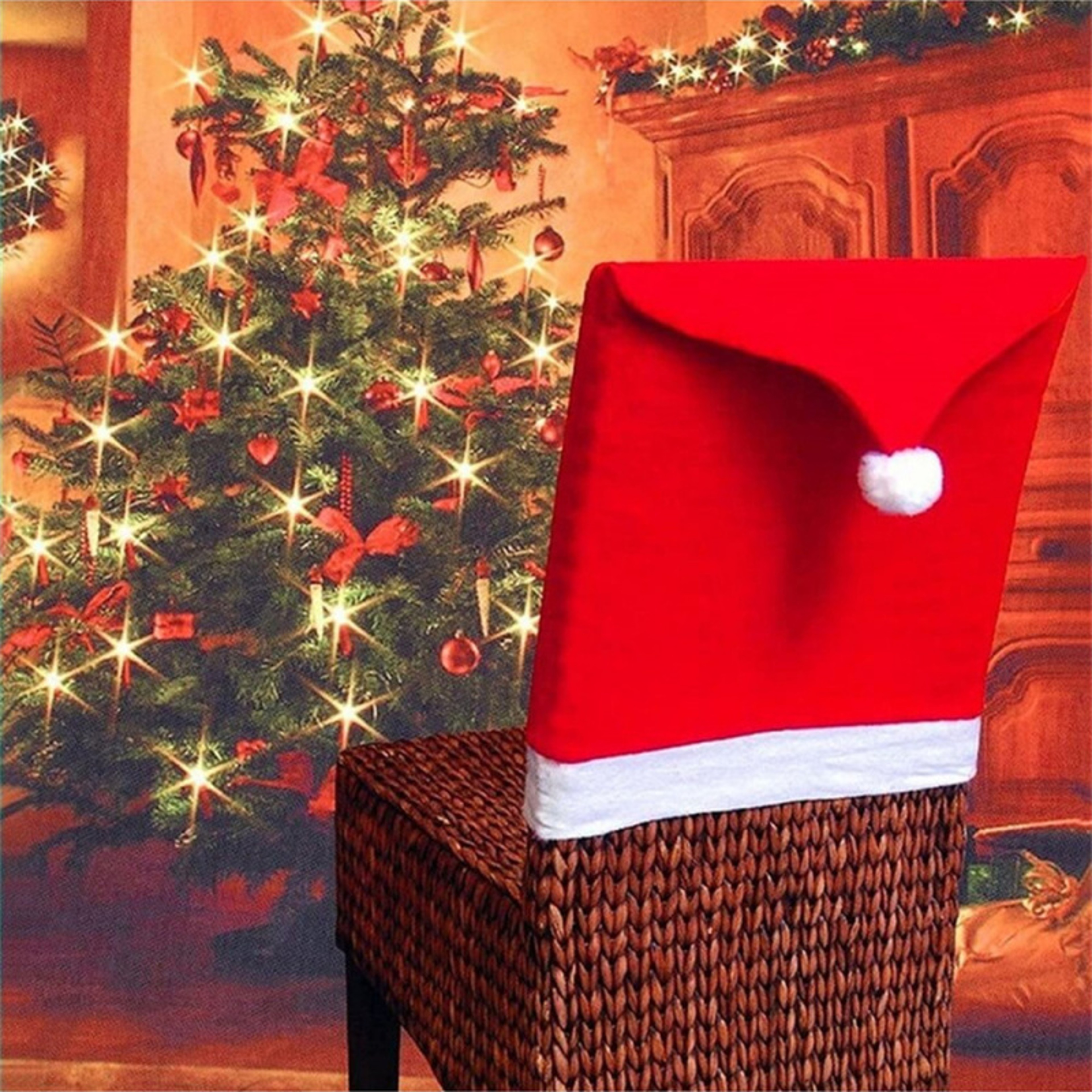 Festive Holiday Decorations for Home and Party Christmas Chair Covers Durable Seat Protectors – view 5