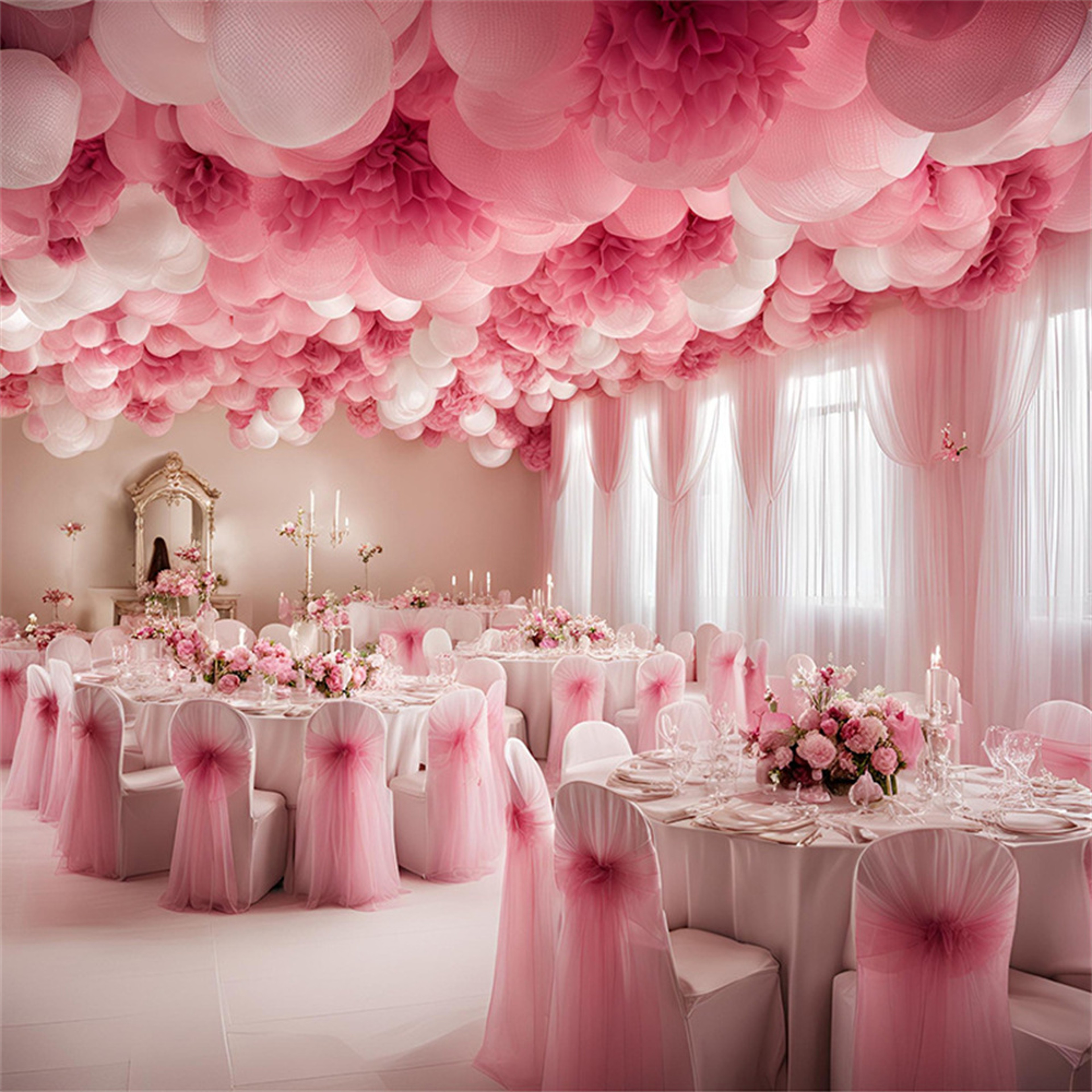 Sheer Wedding Backdrop Curtains for Baby Shower Photography Party Decor – view 5