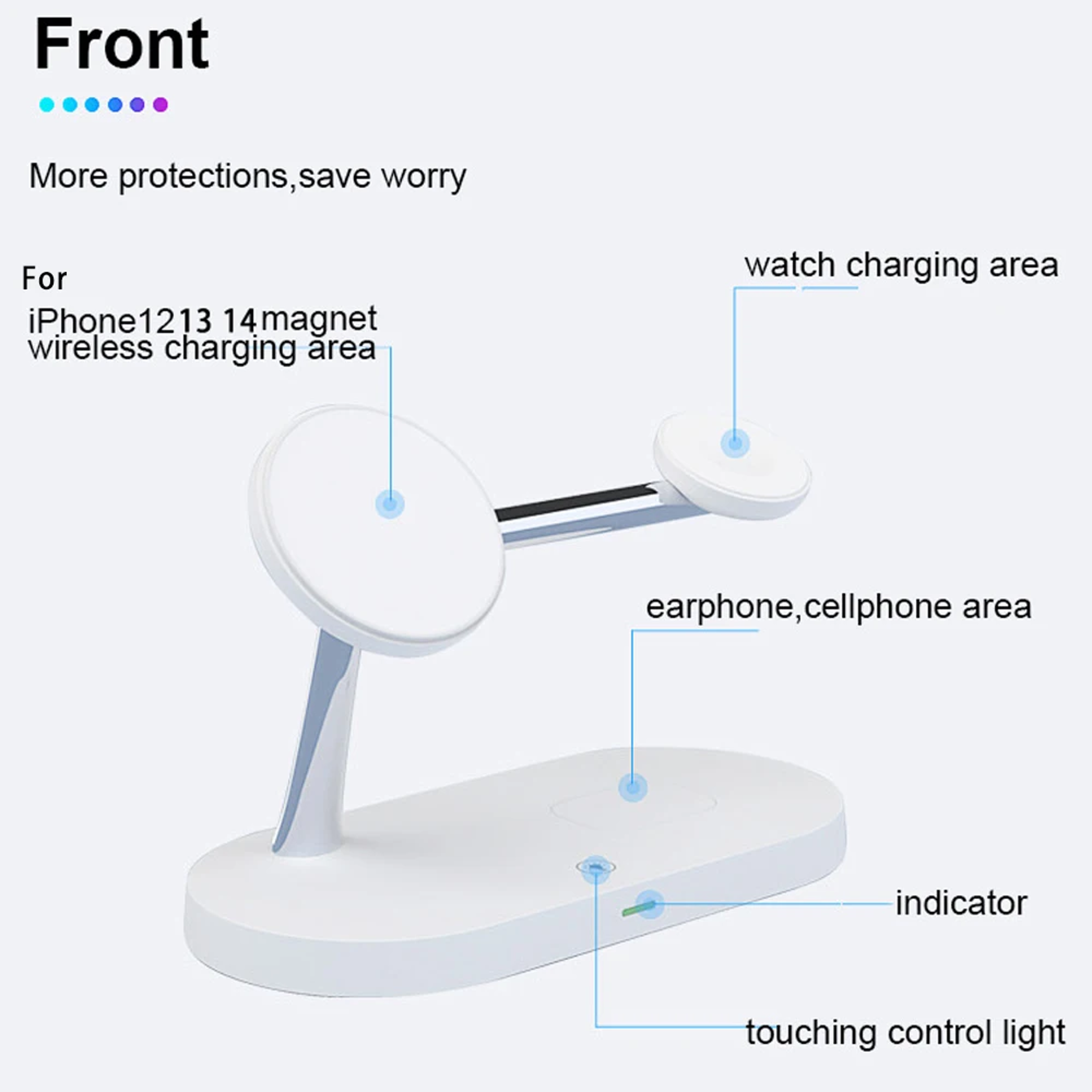 Magnetic Fast Charging Station Pro Wireless Charger Stand For IPhone Watch Earbuds 2