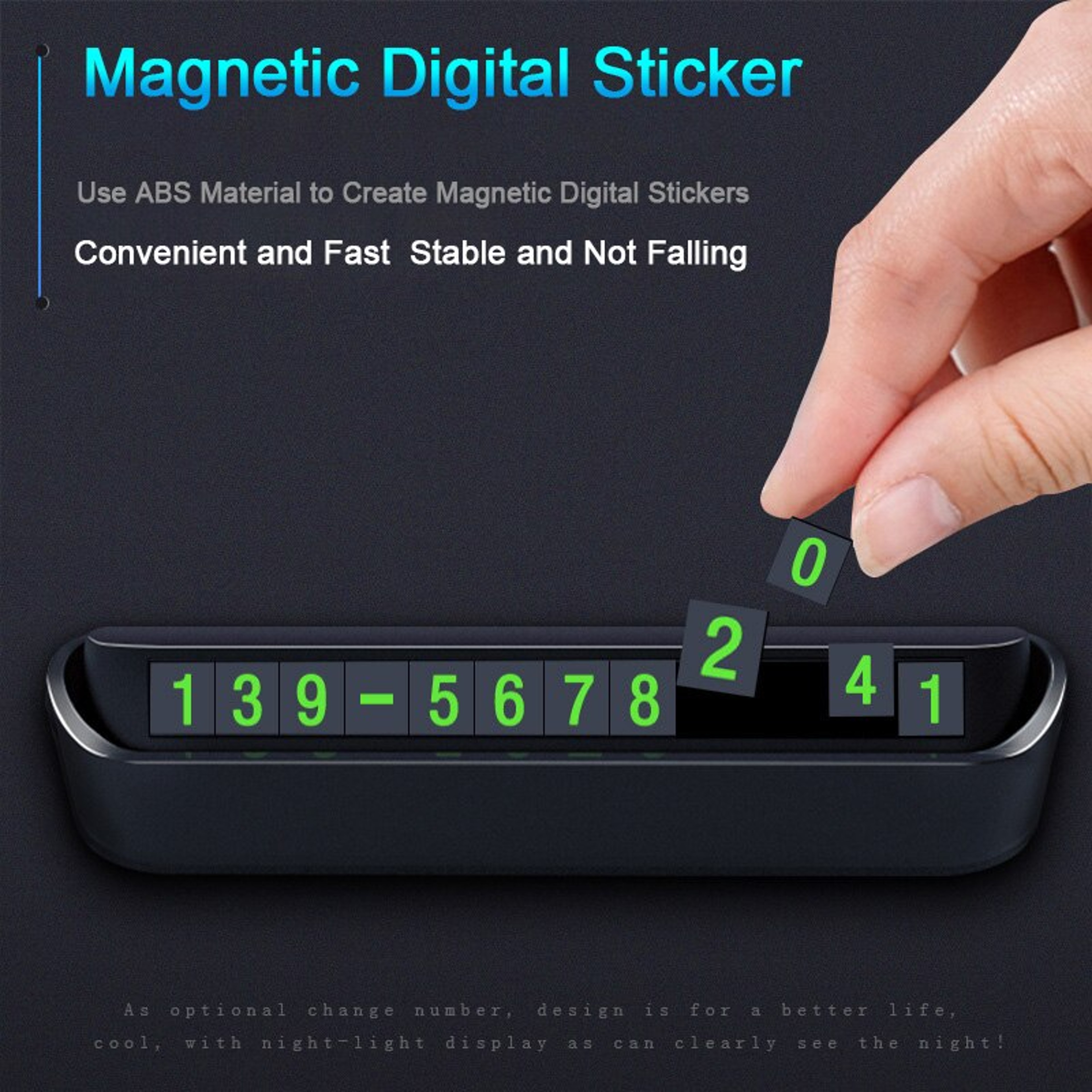 Telephone Number Car Parking Card Plate Car Temporary Parking Phone Number Automobile Accessories 4