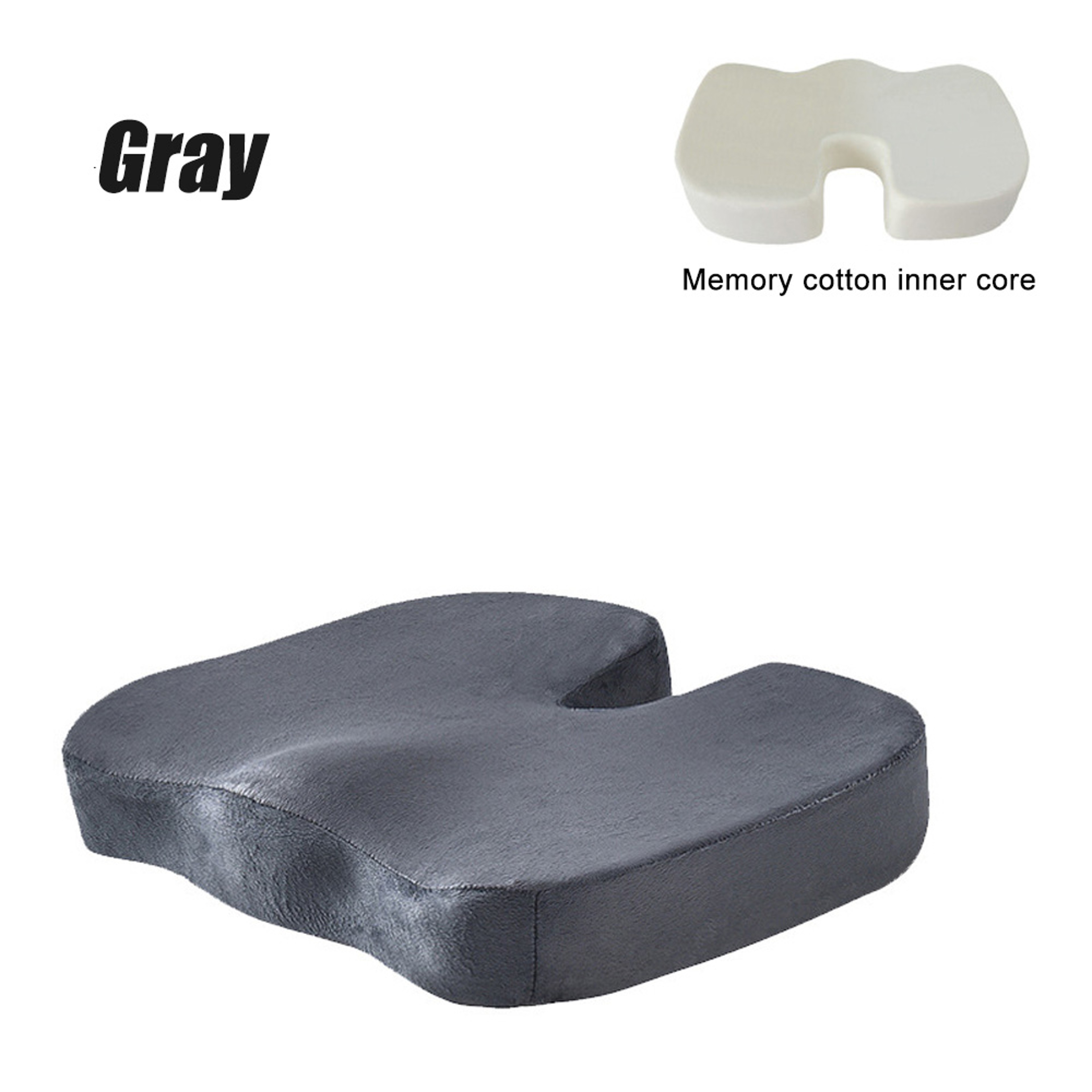 Memory Foam Travel Seat Cushion UShaped Pillow Hip Support Car Office Chair Cushion Orthopedic Mass 7