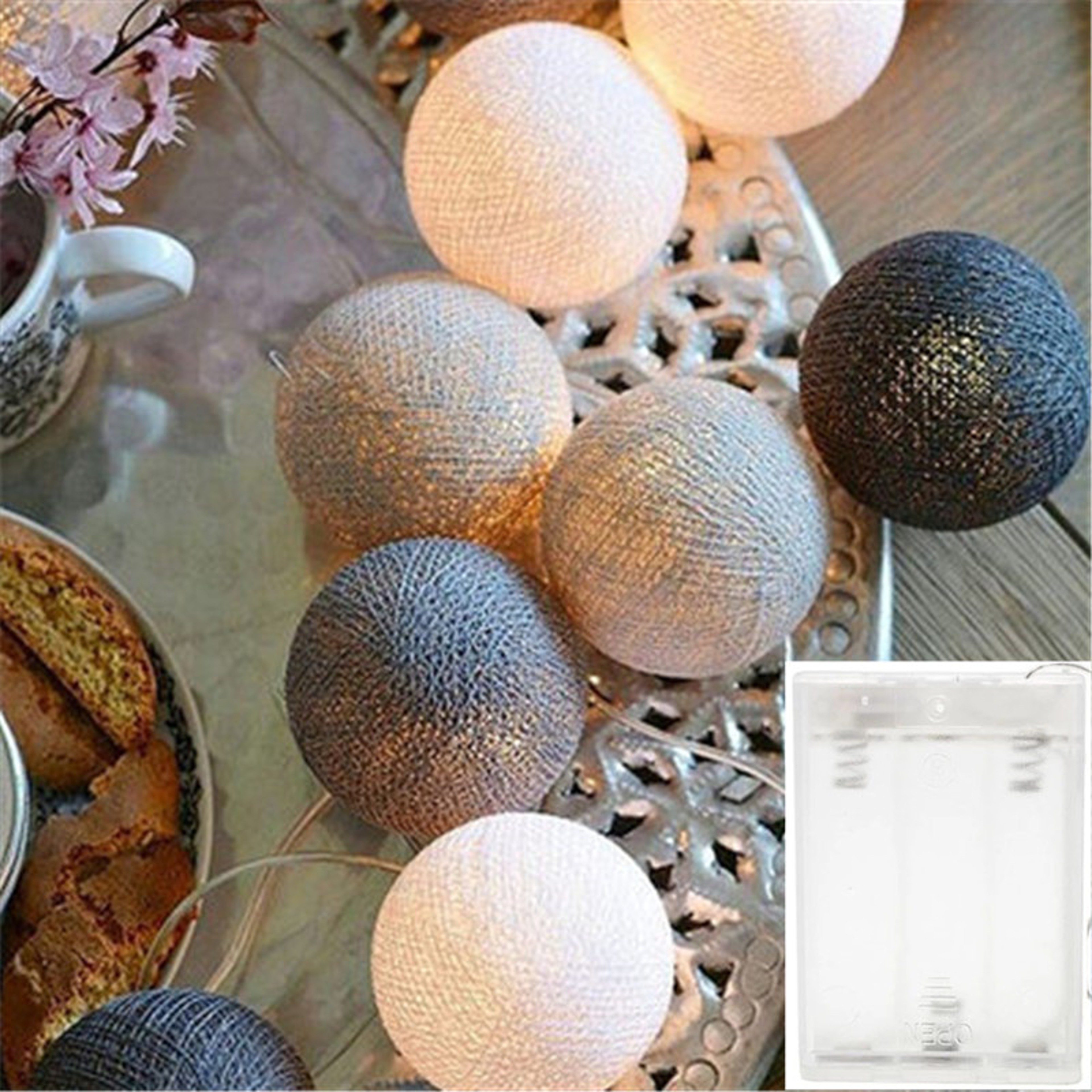 Cotton Thread Ball LED String Lights Home Decoration Lamp Party Wedding Color Light String Christma 6