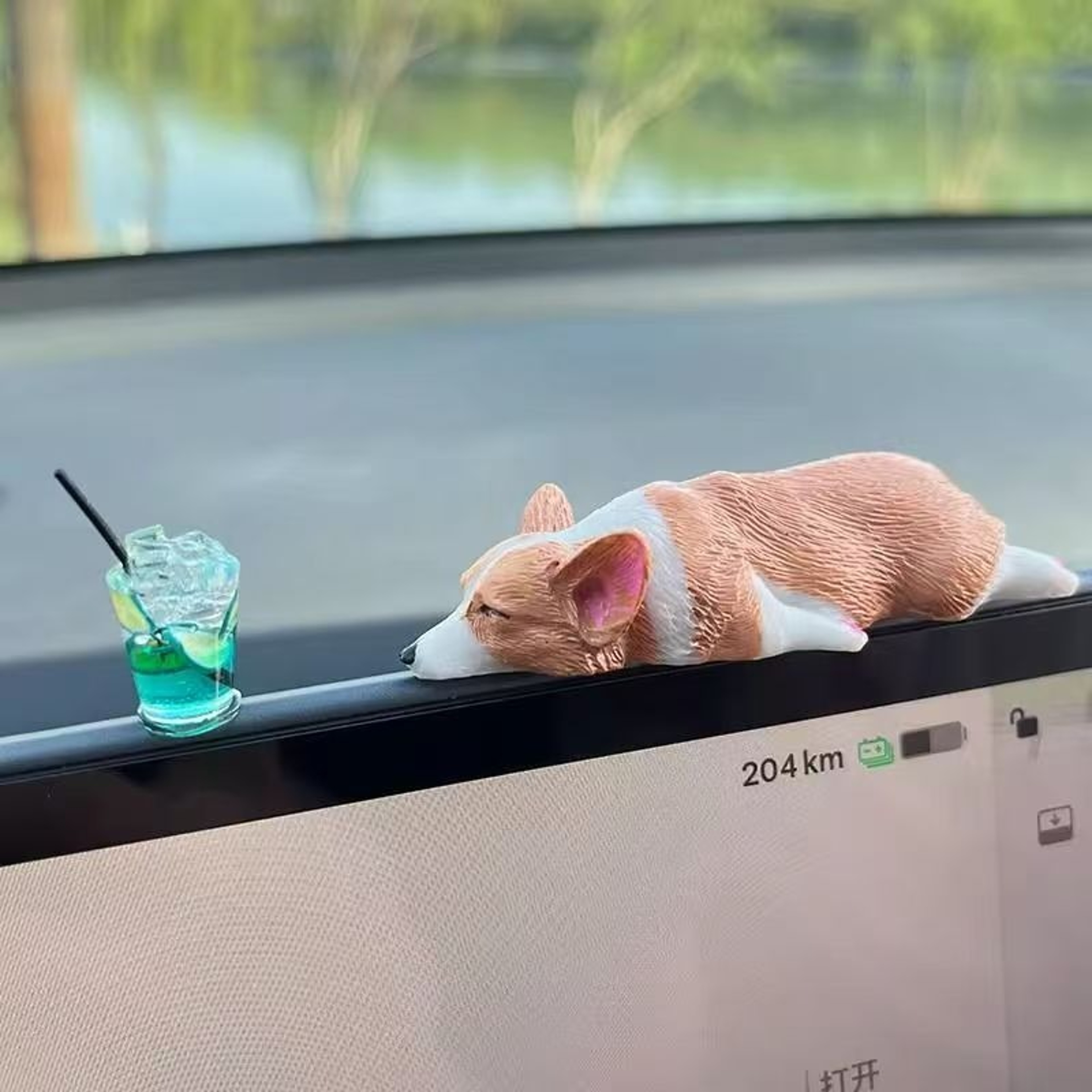Mini Corgi Resin Doll Ornament, Car Dashboard Dog Toys, Cute Puppy Auto Interior Accessories – view 2