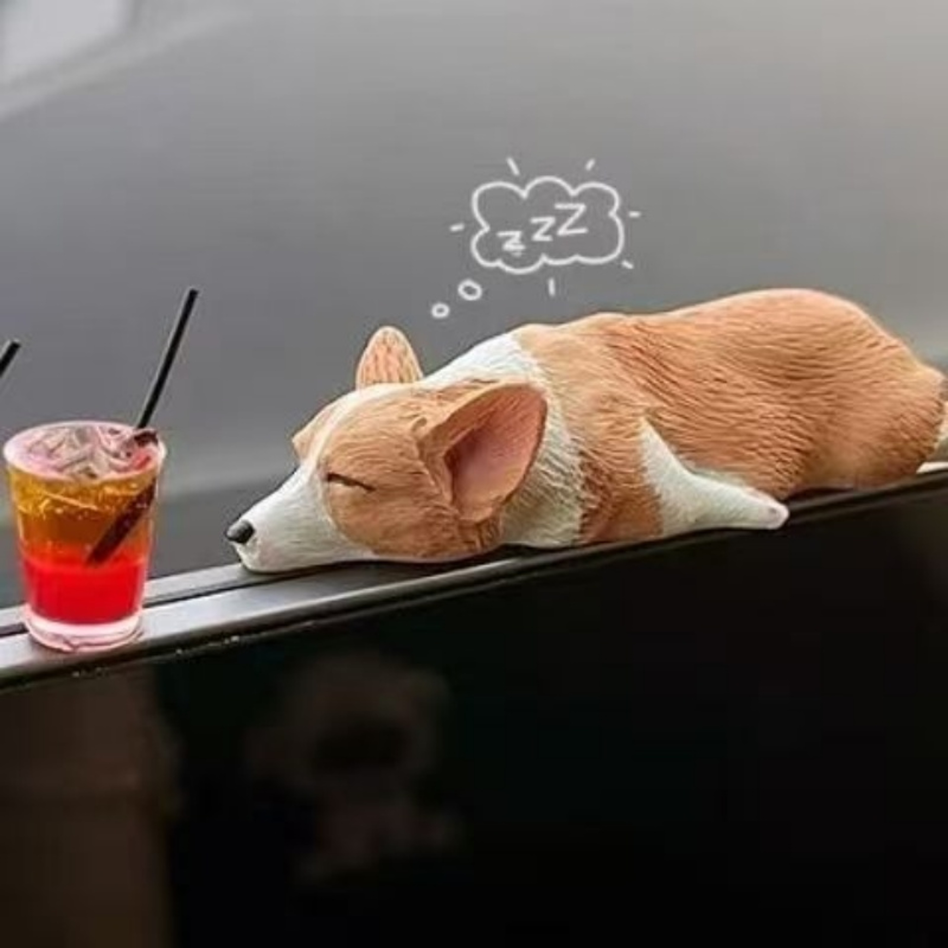 Mini Corgi Resin Doll Ornament, Car Dashboard Dog Toys, Cute Puppy Auto Interior Accessories – view 5