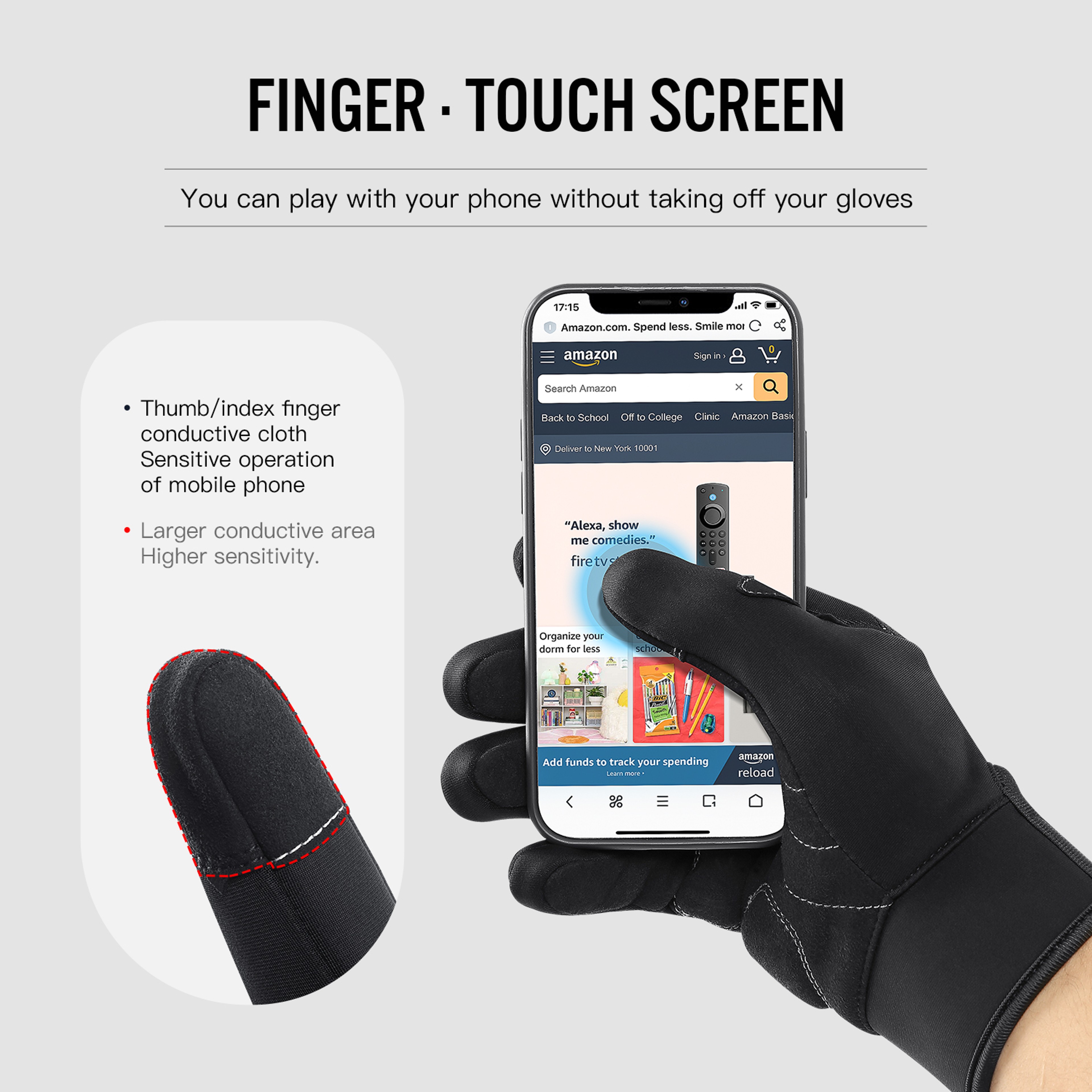 Winter Waterproof Cycling Gloves For Men Outdoor Sports Running Motorcycle Ski Touch Screen Fleece  2