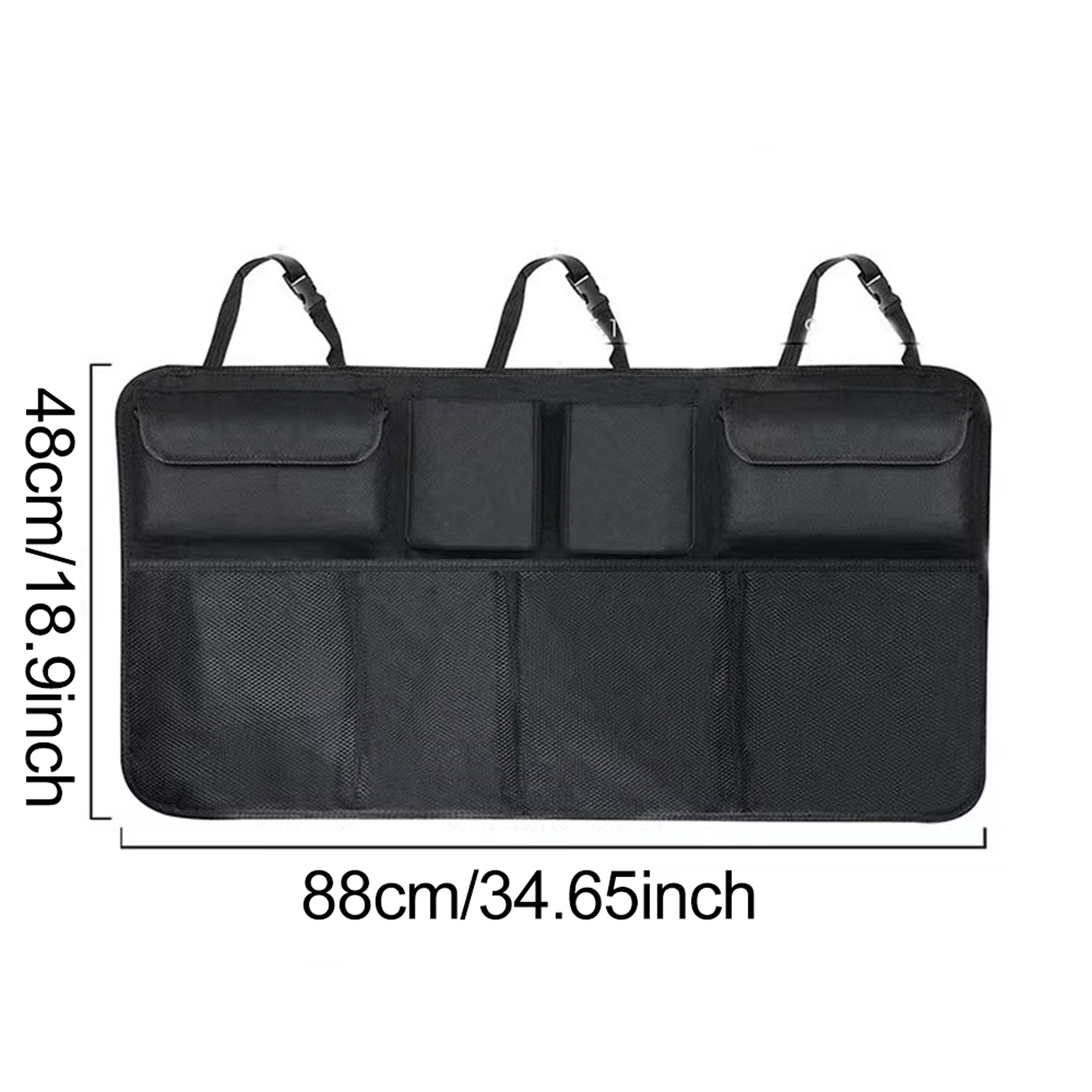 Universal Car Trunk Organizer Adjustable Backseat Storage Bag High Capacity Hanging Organizers 6