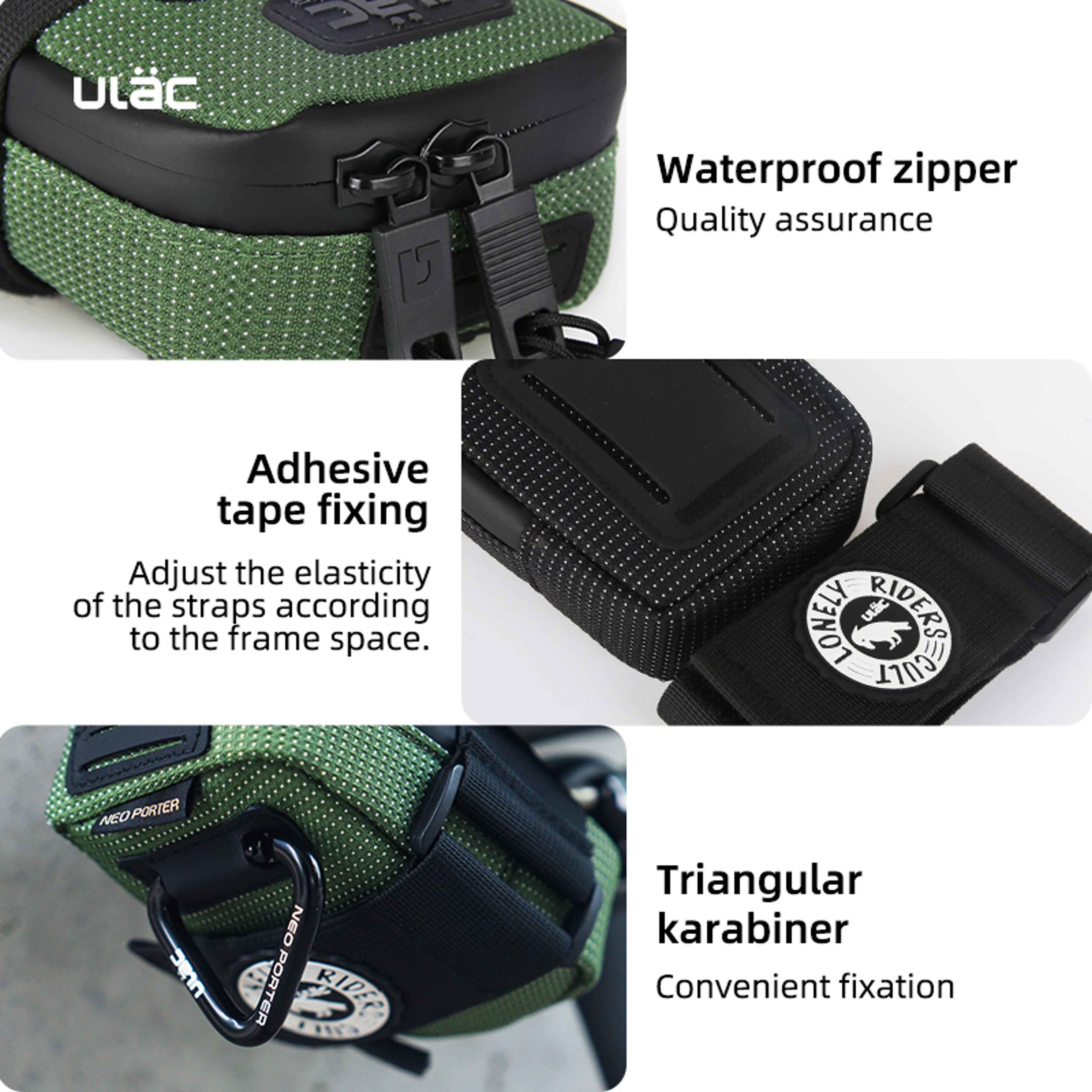 Mini Bicycle Saddle Bag Waterproof Shockproof Durable Fabric Bike Seatpost Pack MTB Tail Pouch 3
