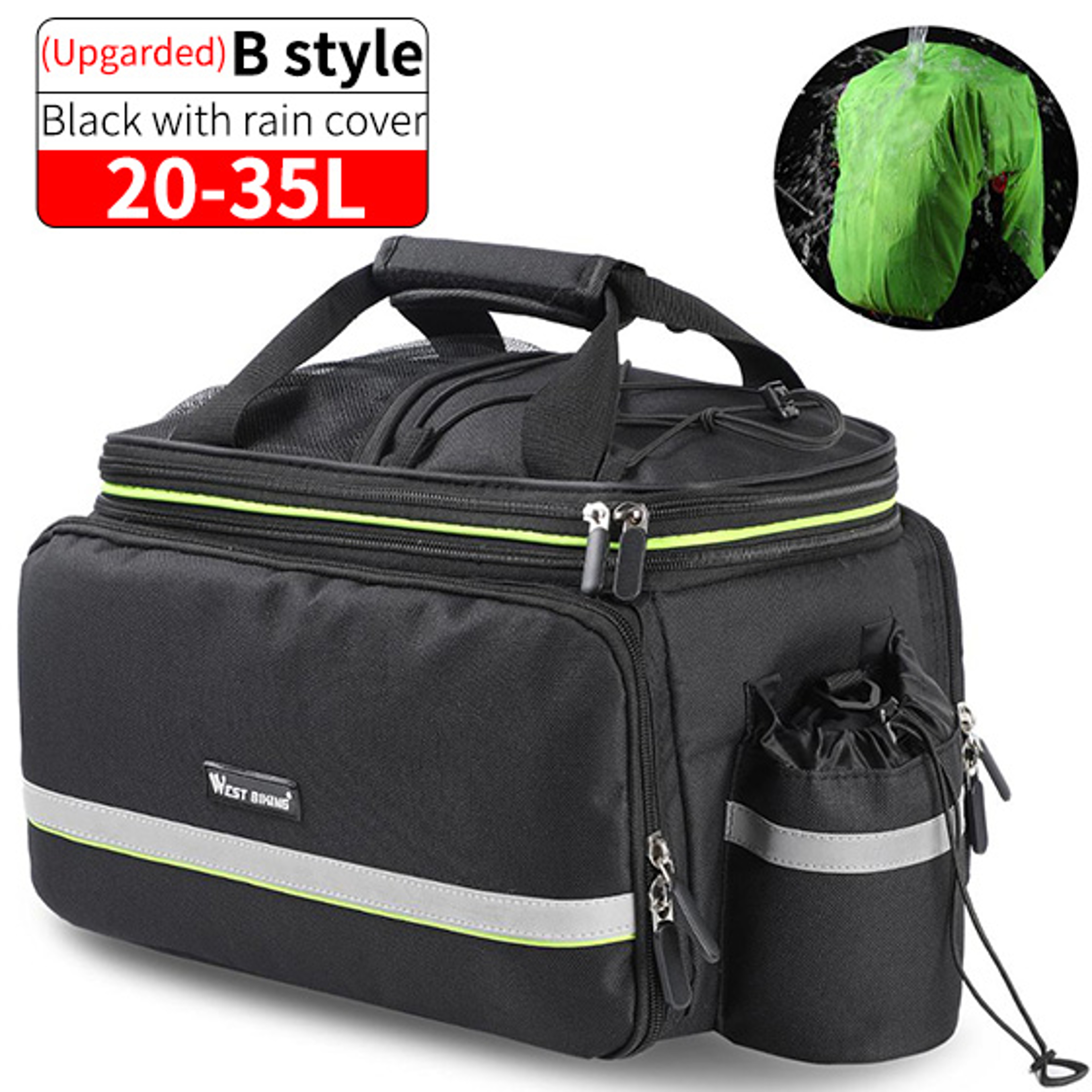 Waterproof Bike Trunk Bag MTB Bicycle Saddle Seat Carrier Travel Luggage Panniers – view 7