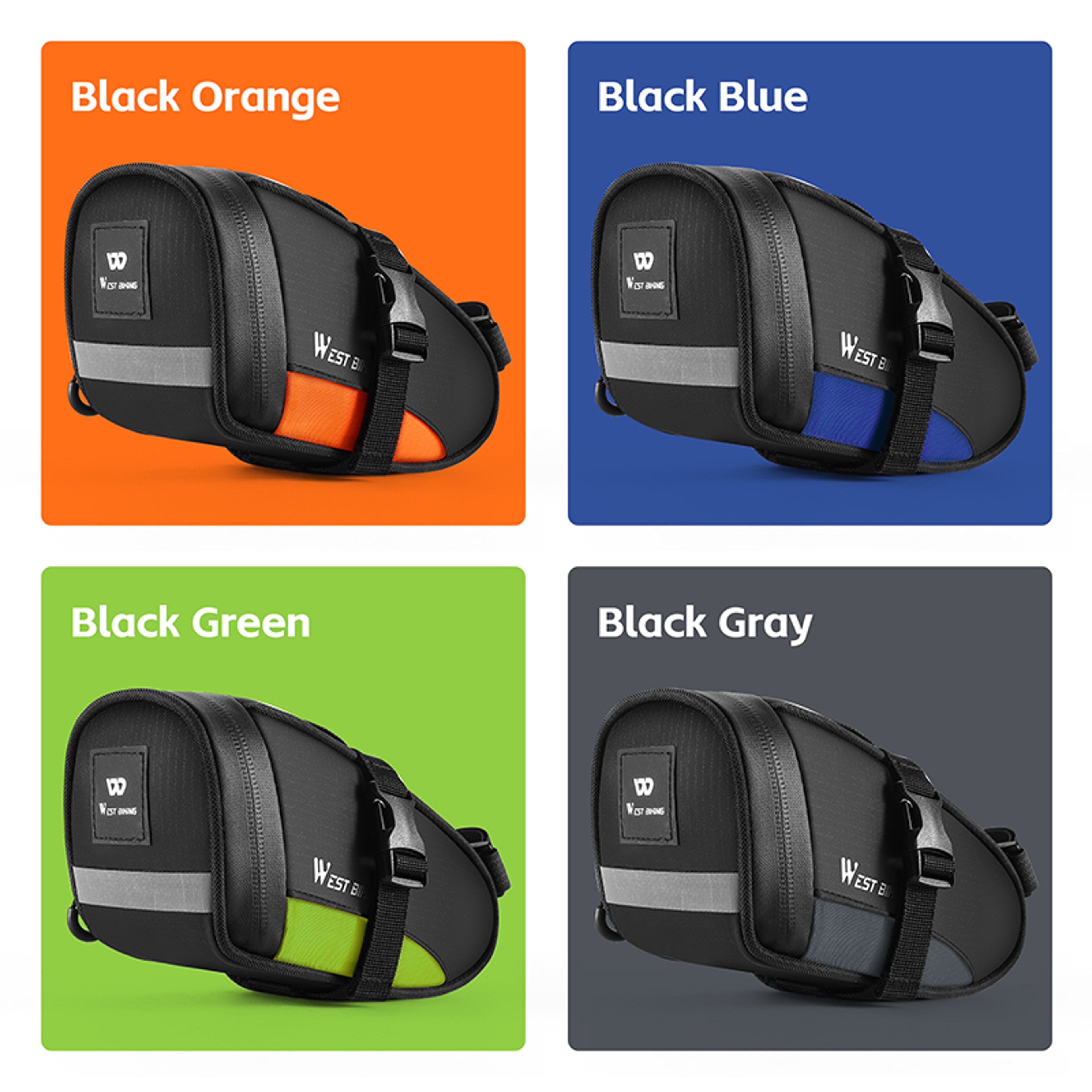 Ultralight Waterproof Bike Tail Bag Reflective Cycling Saddle Bag For MTB Road Bike Accessories 5