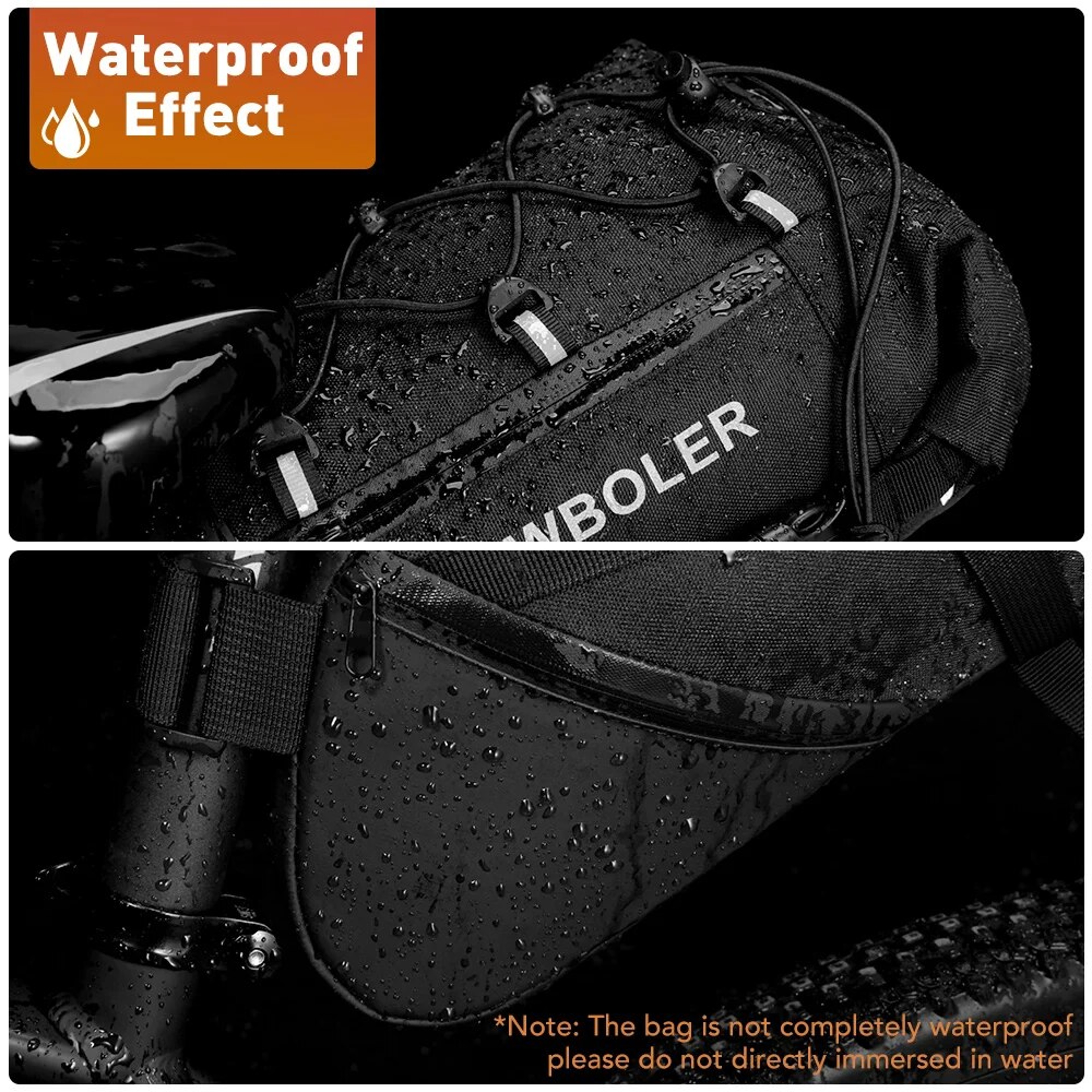 Waterproof Bike Bag Large Capacity Bicycle Saddle Bag MTB Road Trunk Foldable Tail Bag – view 3