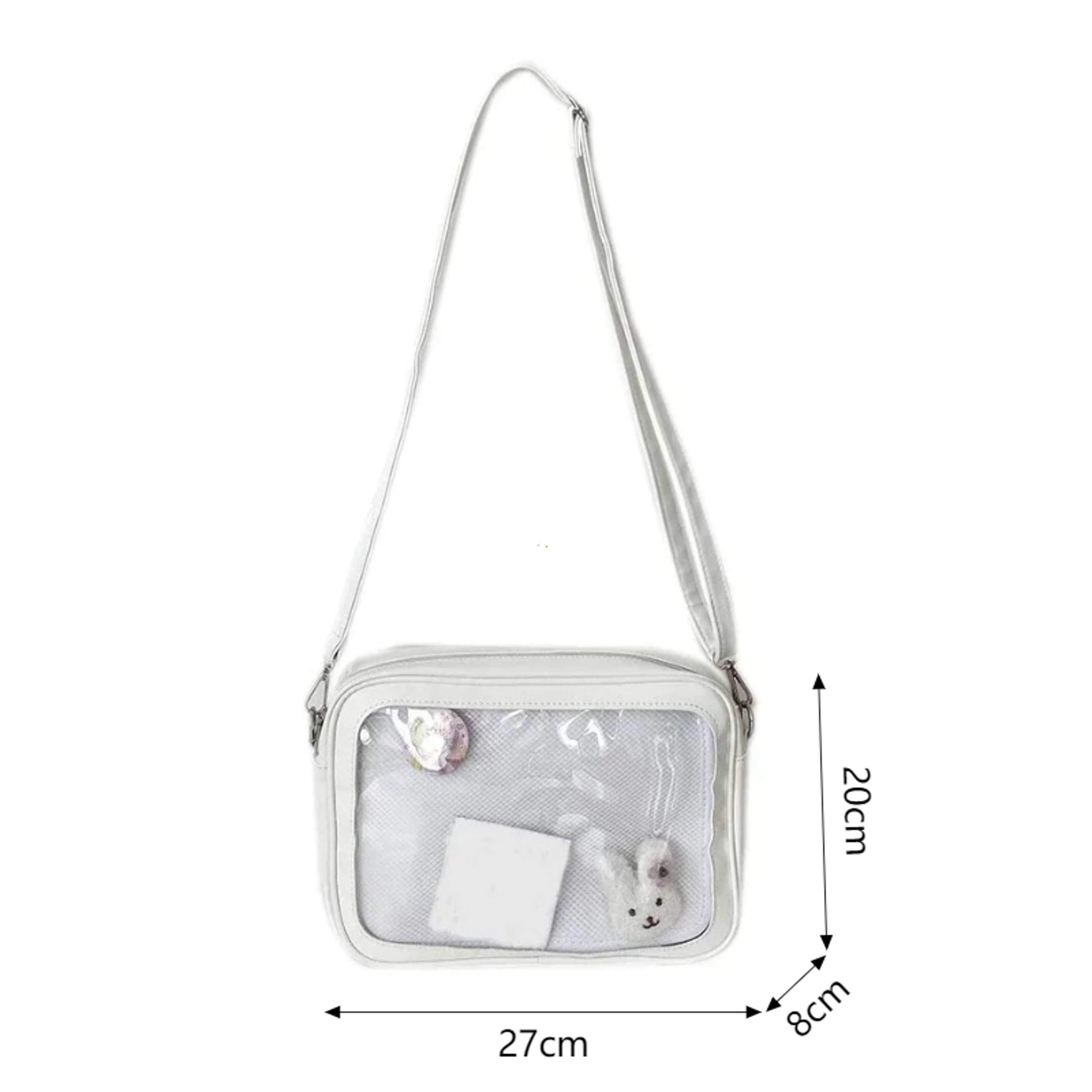 Cute Crossbody Bag Transparent Messenger Bag Female Fashion Satchels Shoulder Bags 5