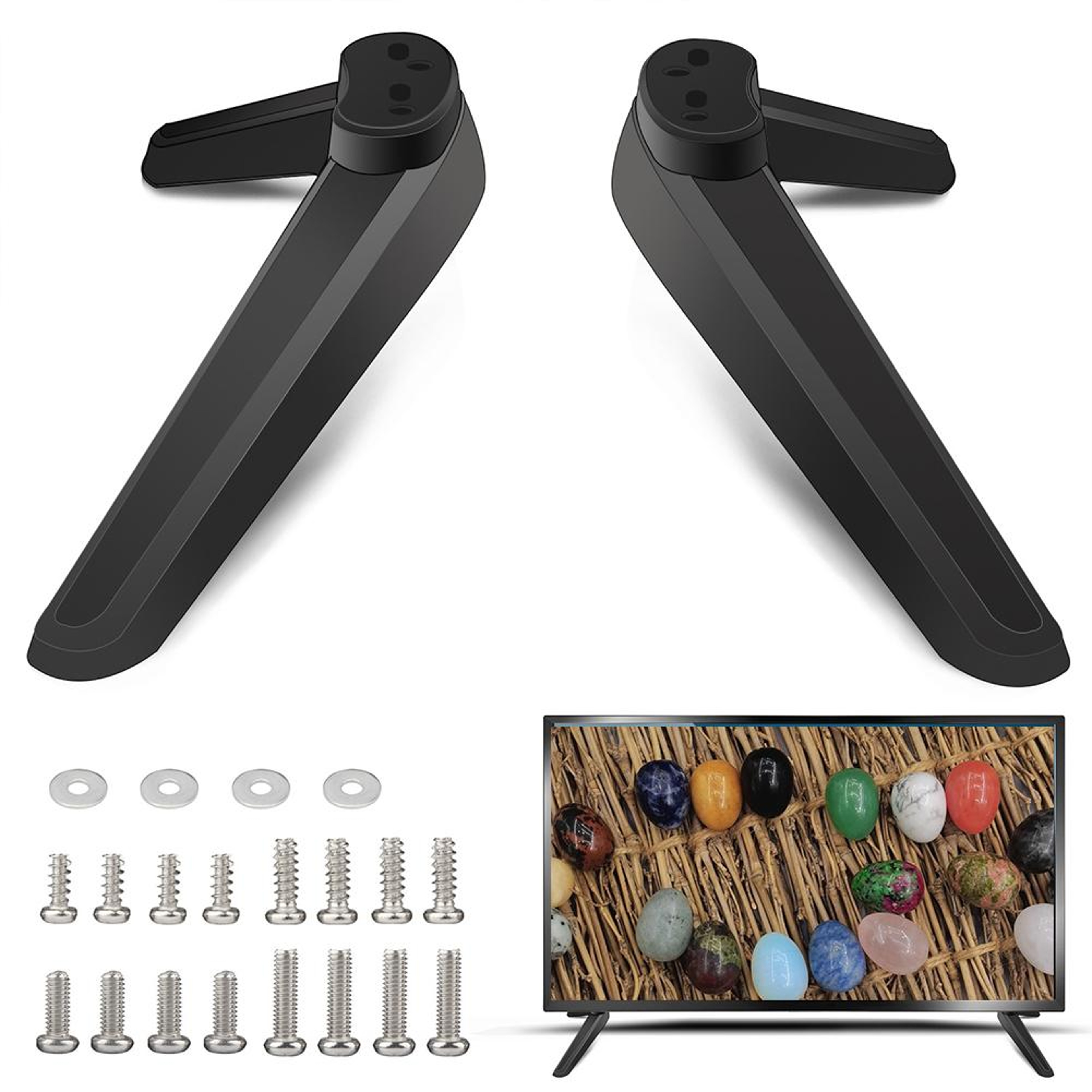 Universal Tabletop TV Base Pedestal Feet TV Stand Mount Holder for Desktop Top Bracket Accessories – view 1