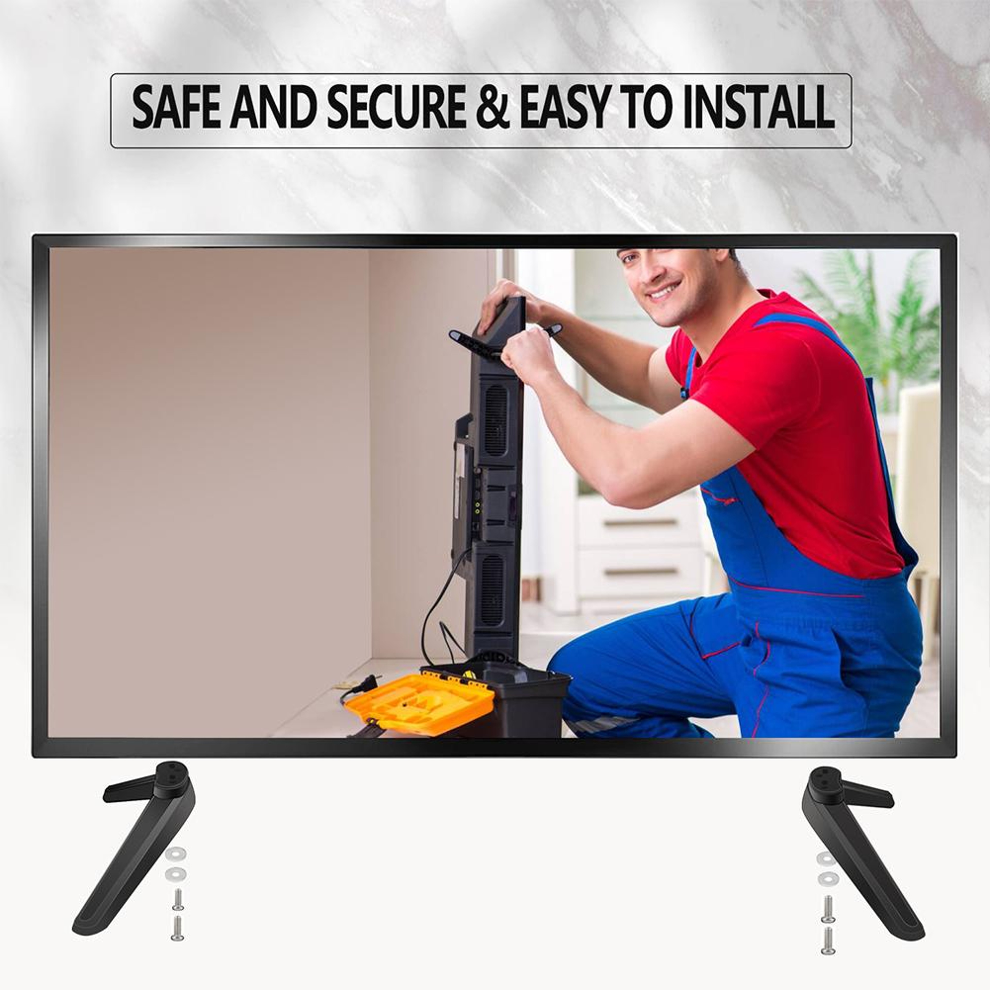 Universal Tabletop TV Base Pedestal Feet TV Stand Mount Holder for Desktop Top Bracket Accessories – view 3