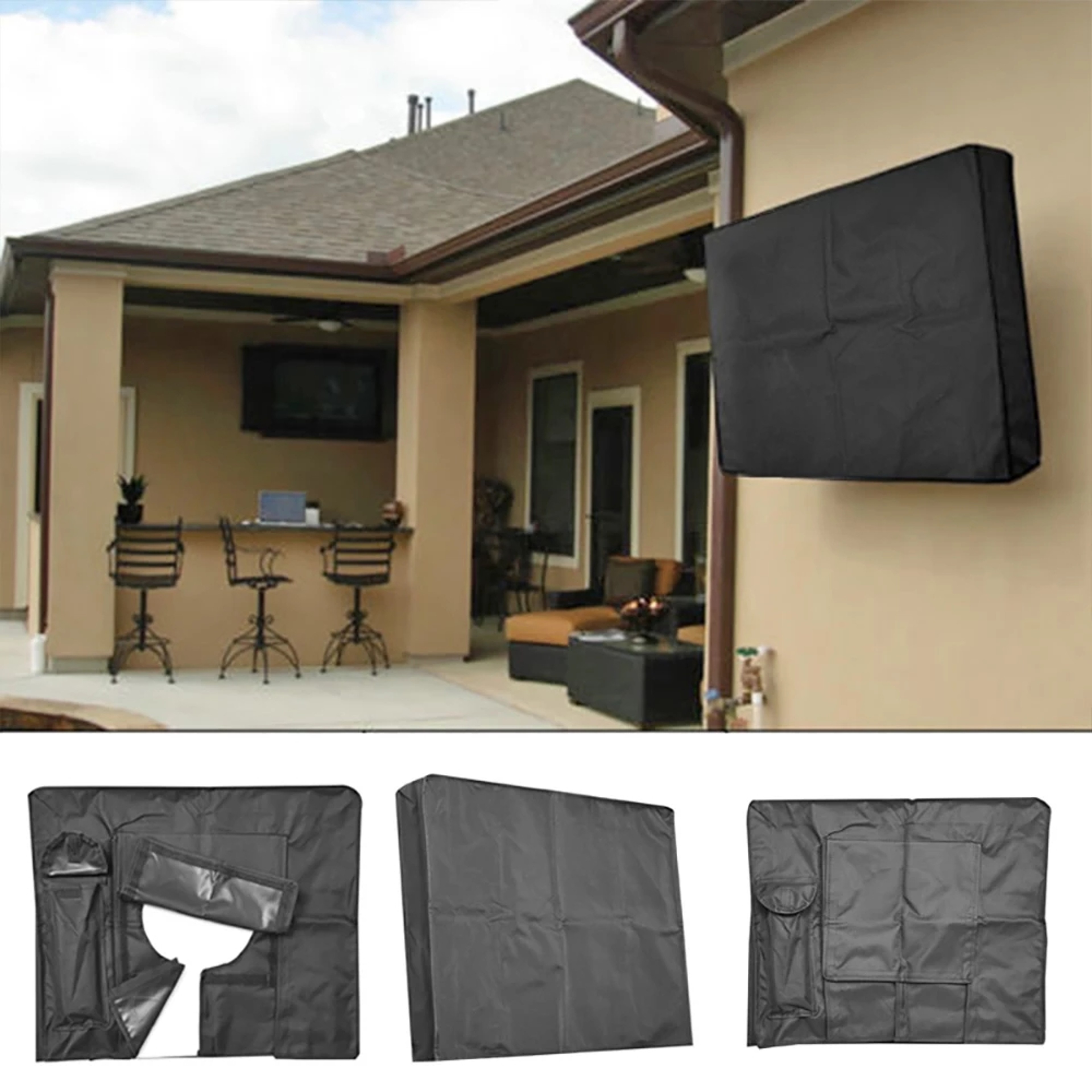 Outdoor TV Cover Protect TV Screen Weatherproof Dustproof For Garden Patio 2
