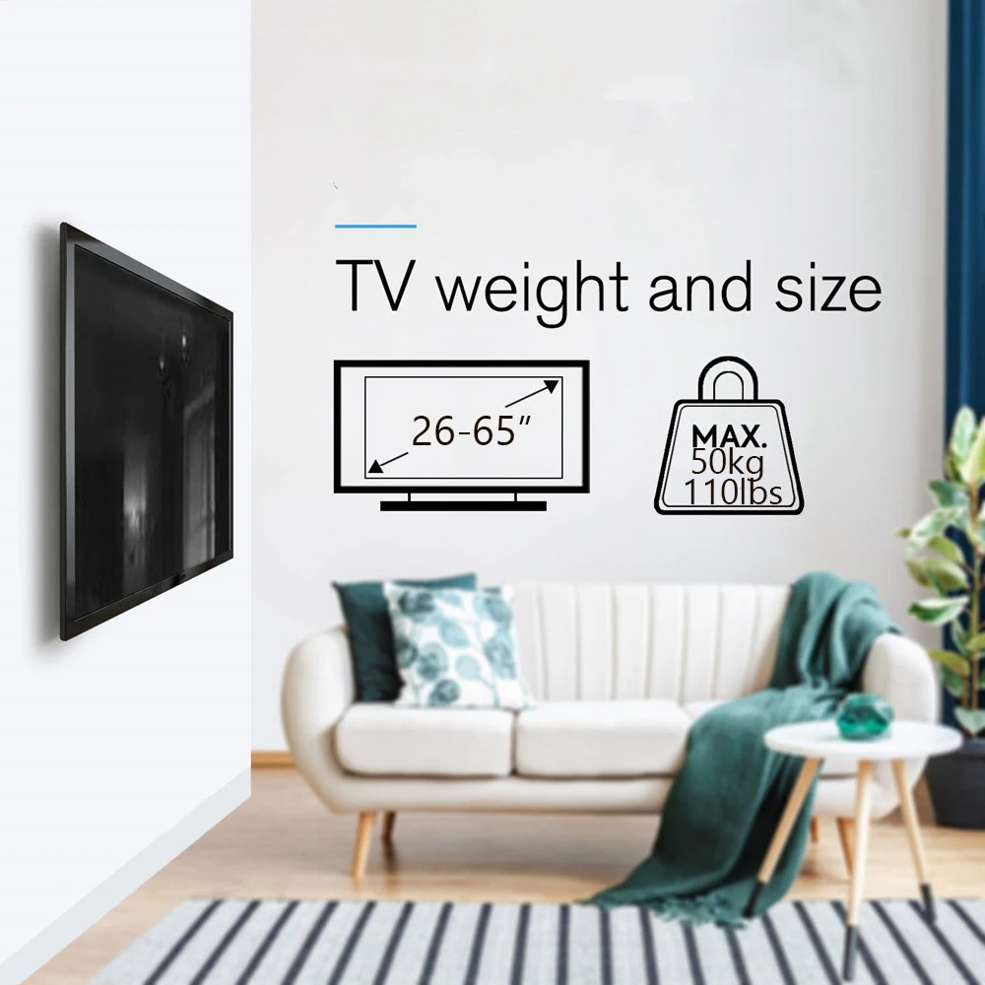 Universal TV Wall Mount Bracket For TV Adjustable Low Profile Flat TV Mount For LCD LED Monitor 1