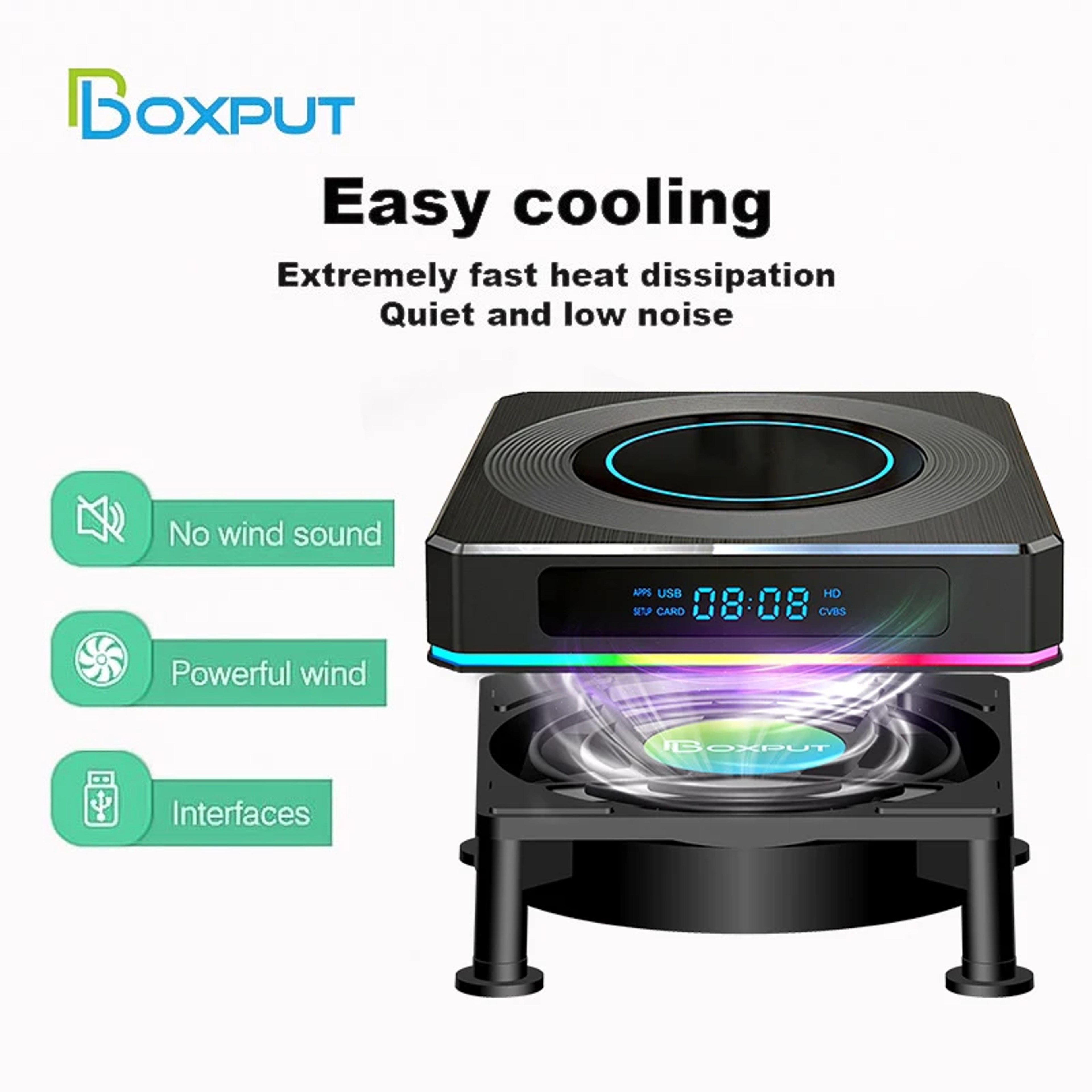 USB Power Mini Fan For Android TV Box Set Top Box Wireless Silent Cooling Radiator 2