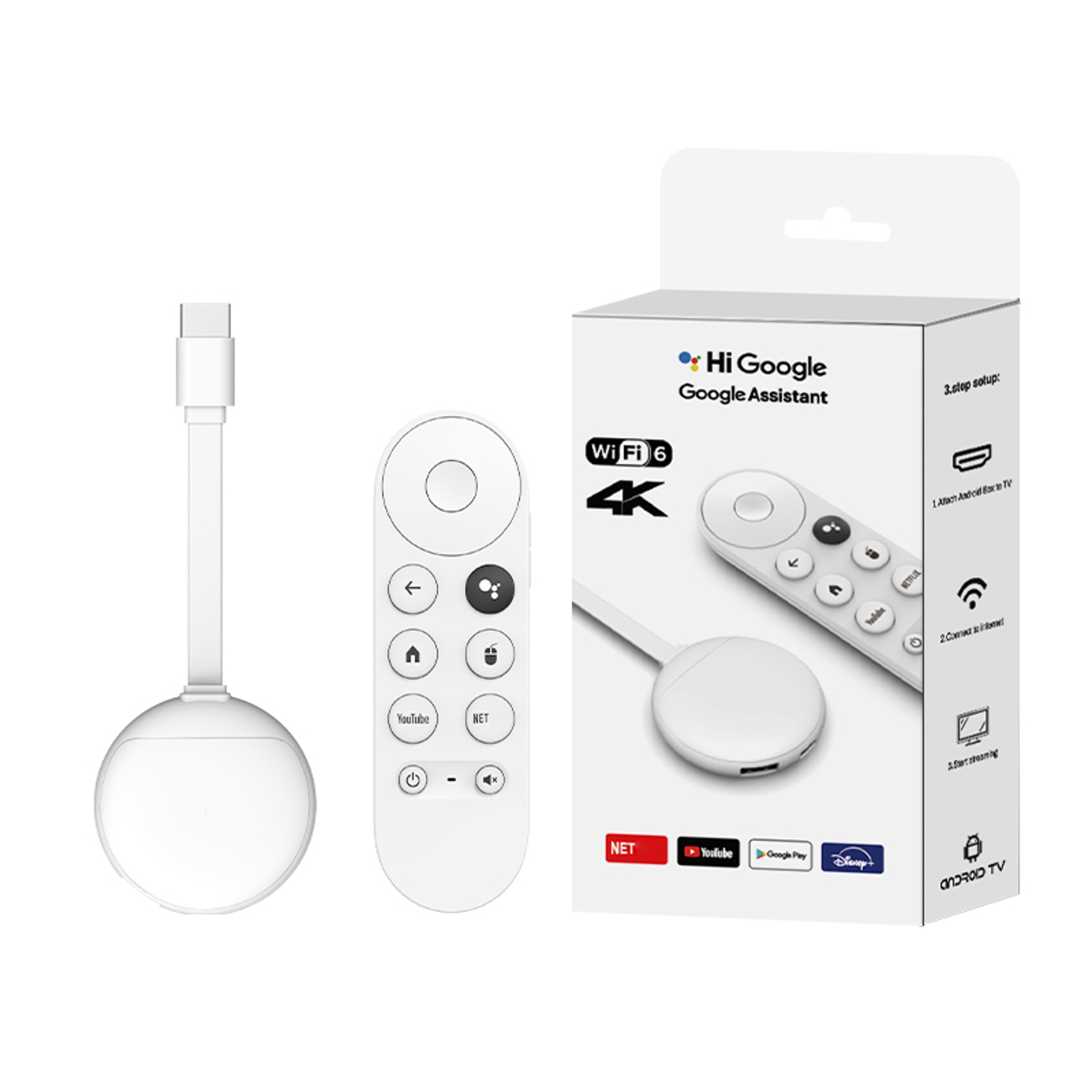 Smart TV Box TV Stick Android With HD Wifi And Voice Remote Set 0