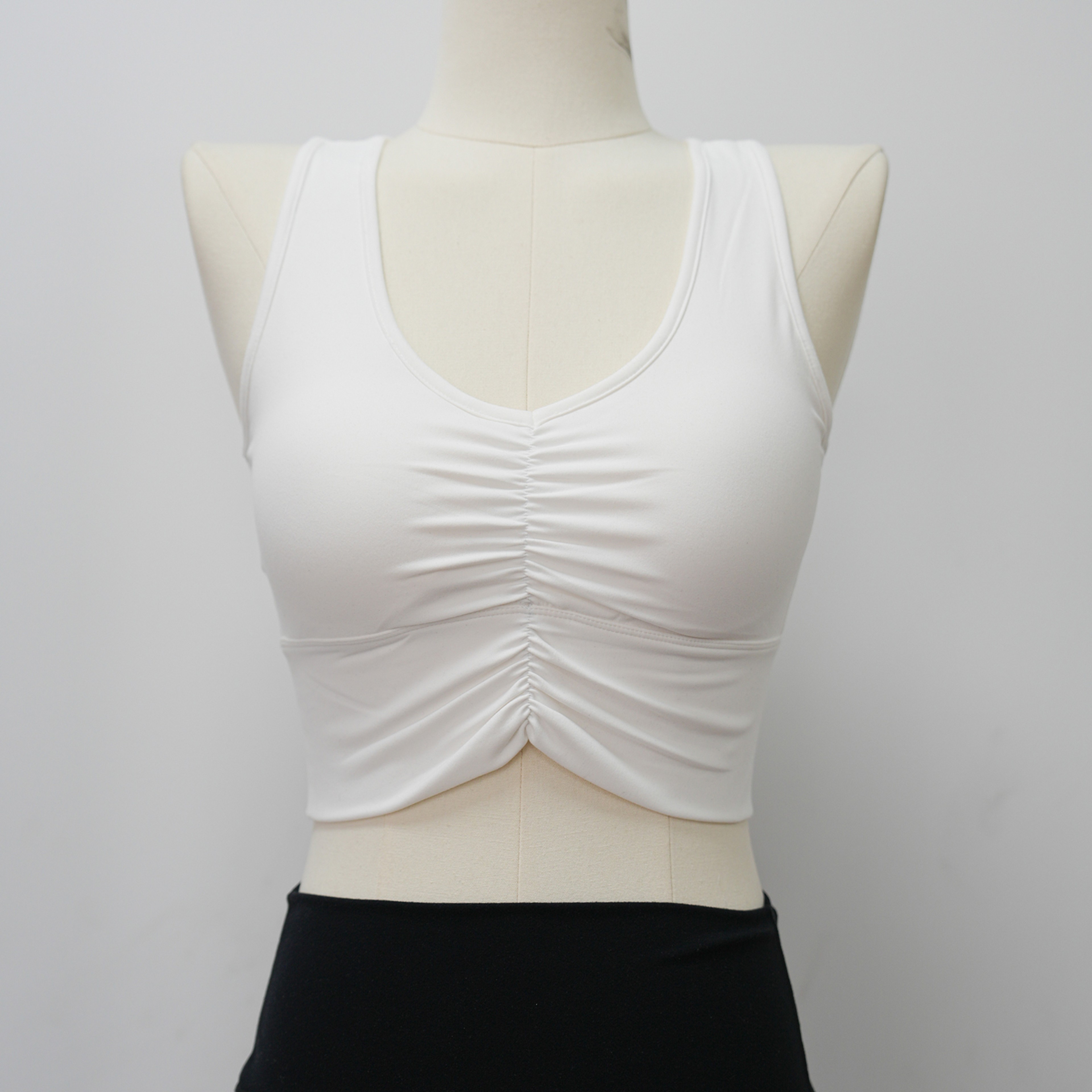 Seamless Solid Color Sports Bra Backless Gym Top Halter Yoga Bra Fitness Scrunch Workout Tank Top F 7