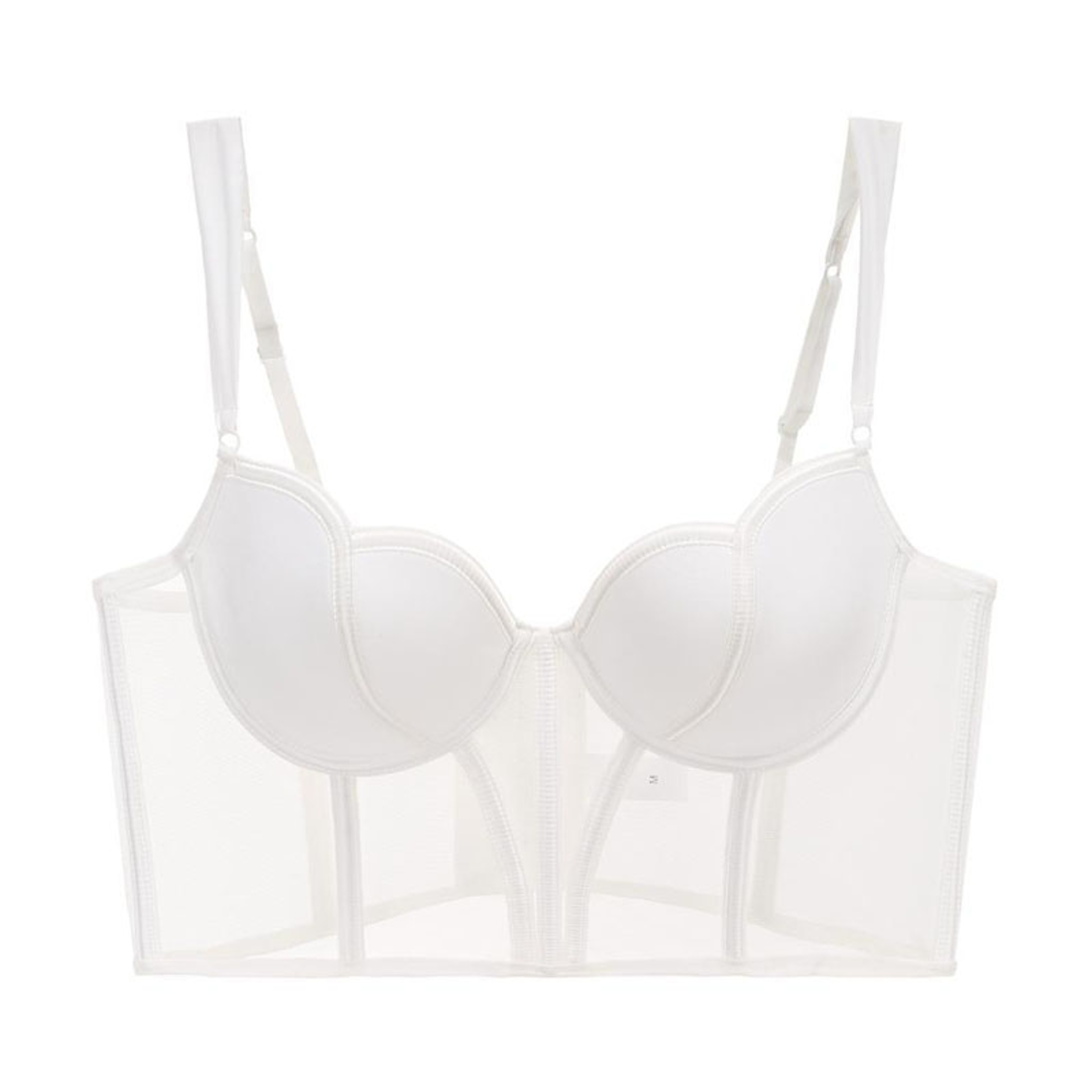 Sexy Women Push Up Bra Transparent Lace Shaper Bra French Beauty Fishbone Corset Back Underwear For 5