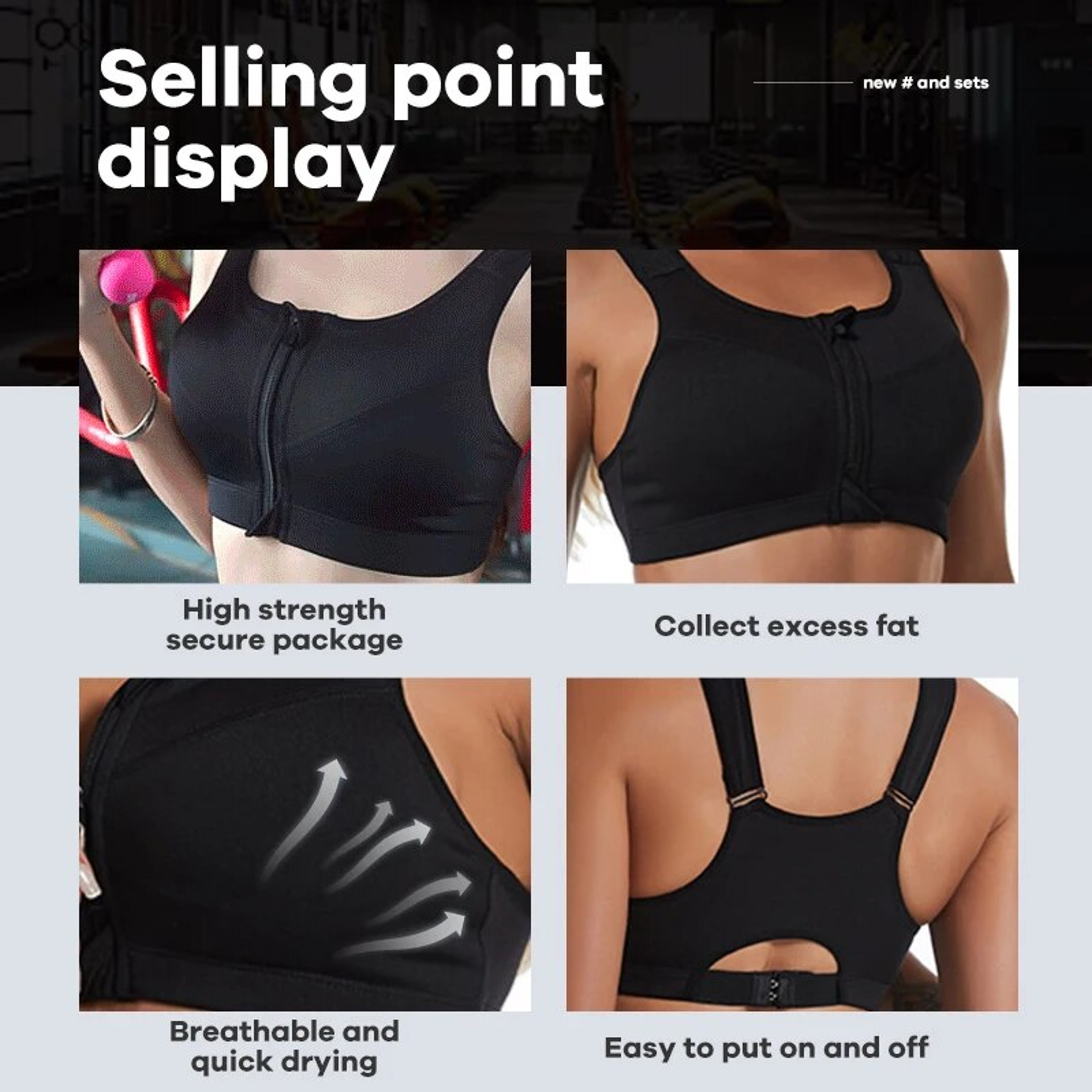 Breathable And Quick Drying Yoga Fitness Bra Shockabsorbing Sports Bra For Womens Training And Runn 3