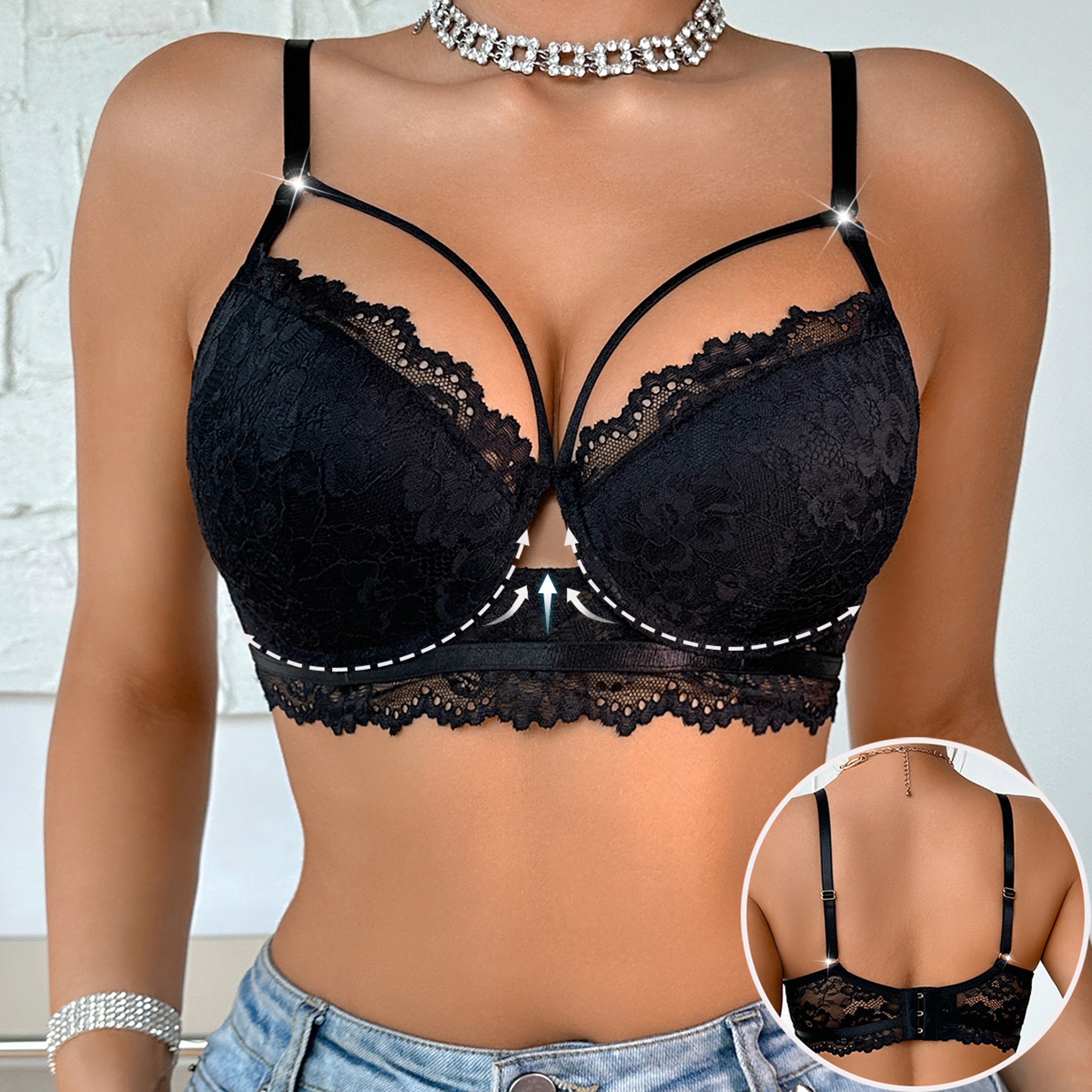 Women's Sexy Lace Bra Underwire Push-Up Support Anti-Sagging Cup Comfortable Bra Beautiful Breasts for Daily Wear – view 1