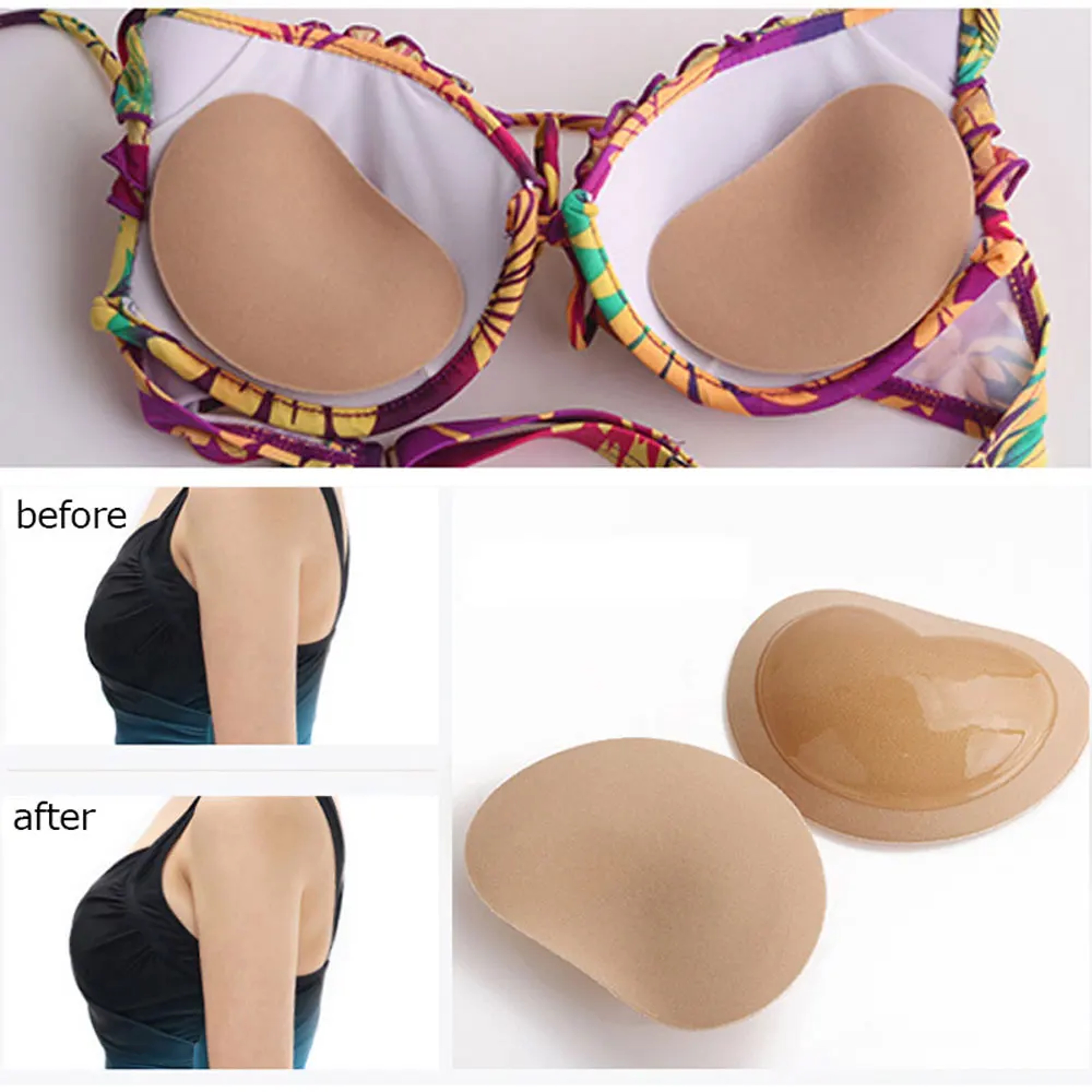 Women Bikini Chest Pad Padded Swimwear Thicker Breathable Sponge Bra Pad Push Up Bikini Set Swimsui 0