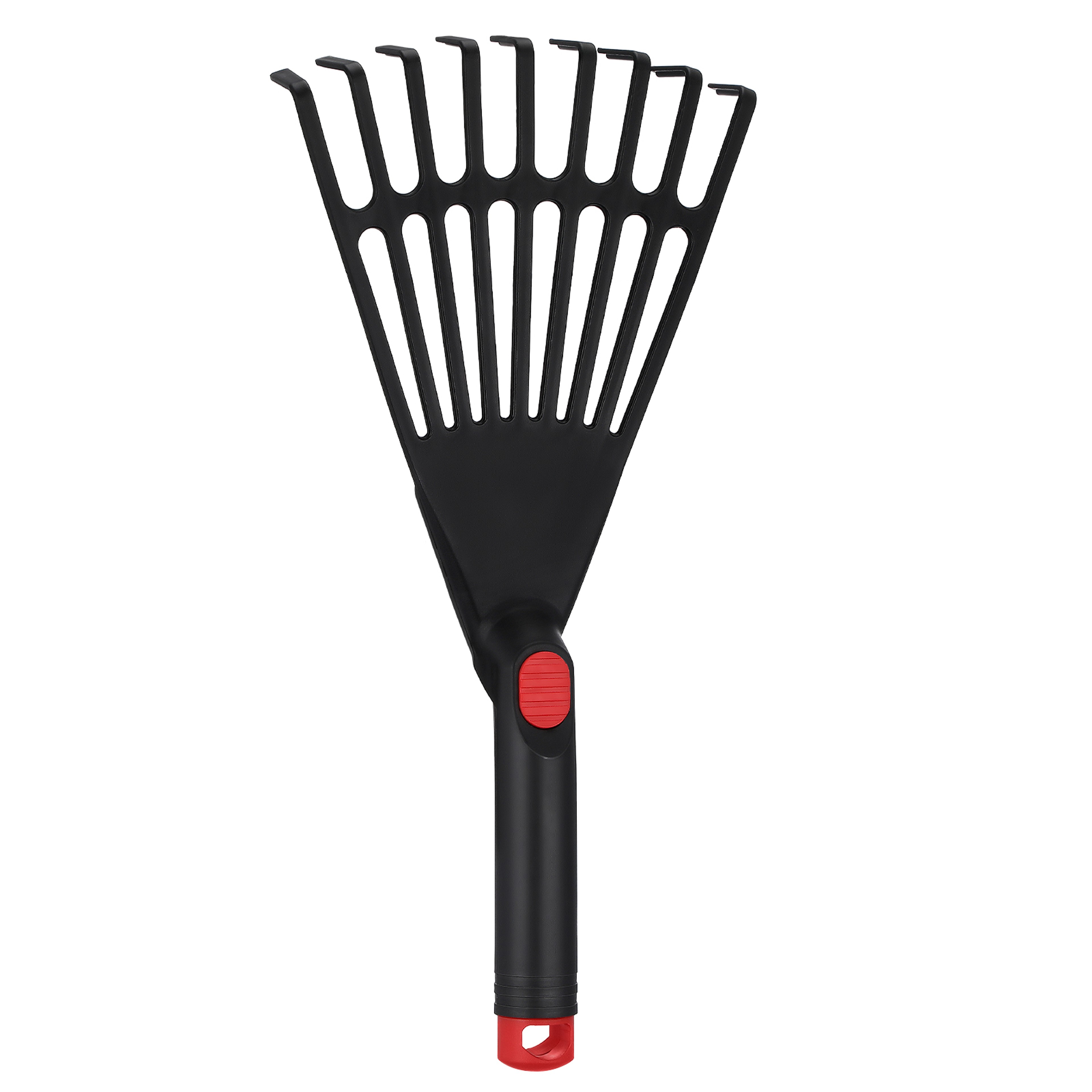 Plastic Garden Rake Hand Tool With Handle For Leaf Removal And Flower Bed Cleaning Outdoor Use 5