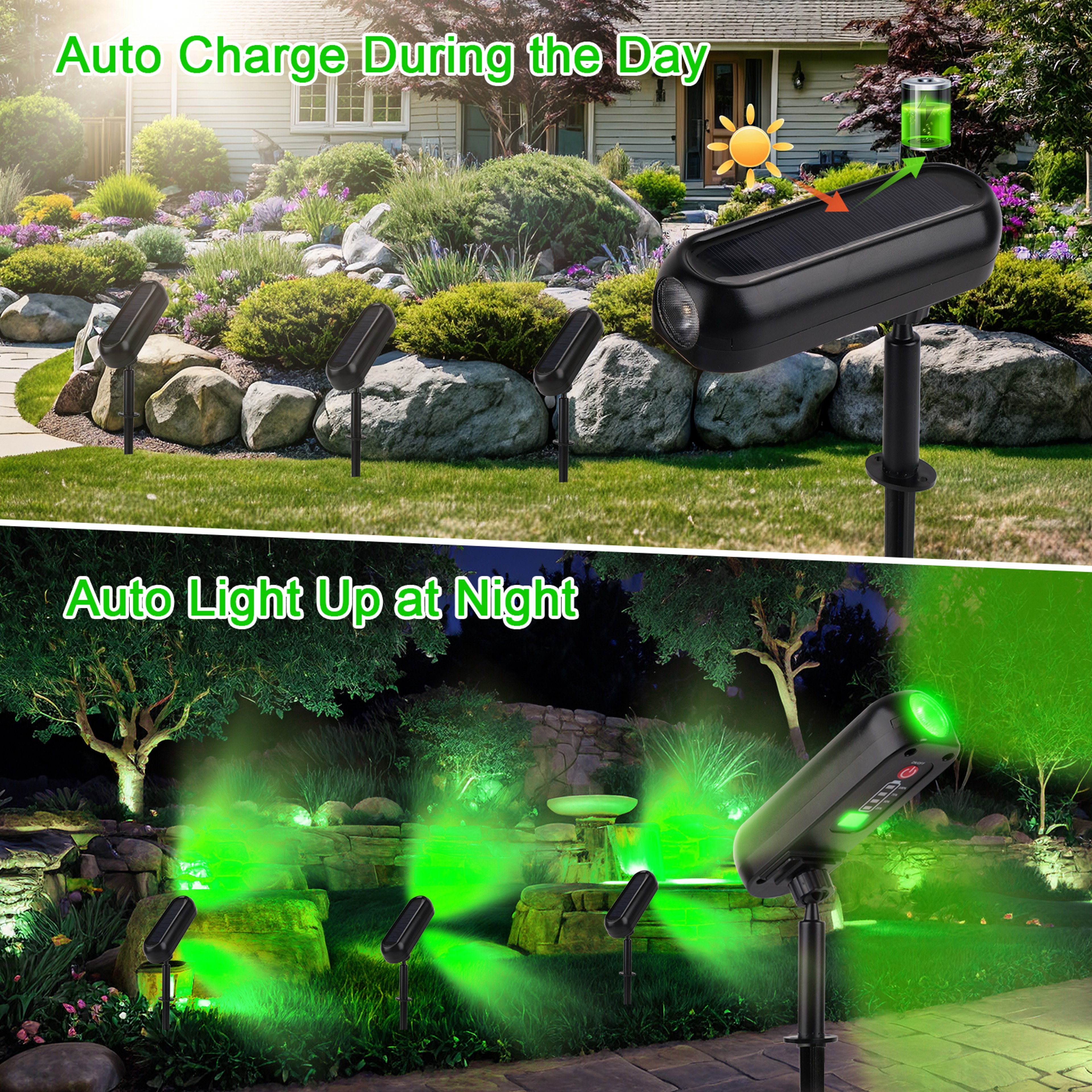 Solar Uplights For Trees Pathway Yard Solar LED Light Outdoor Solar Wall Light IP65 Green Garden Sp 2