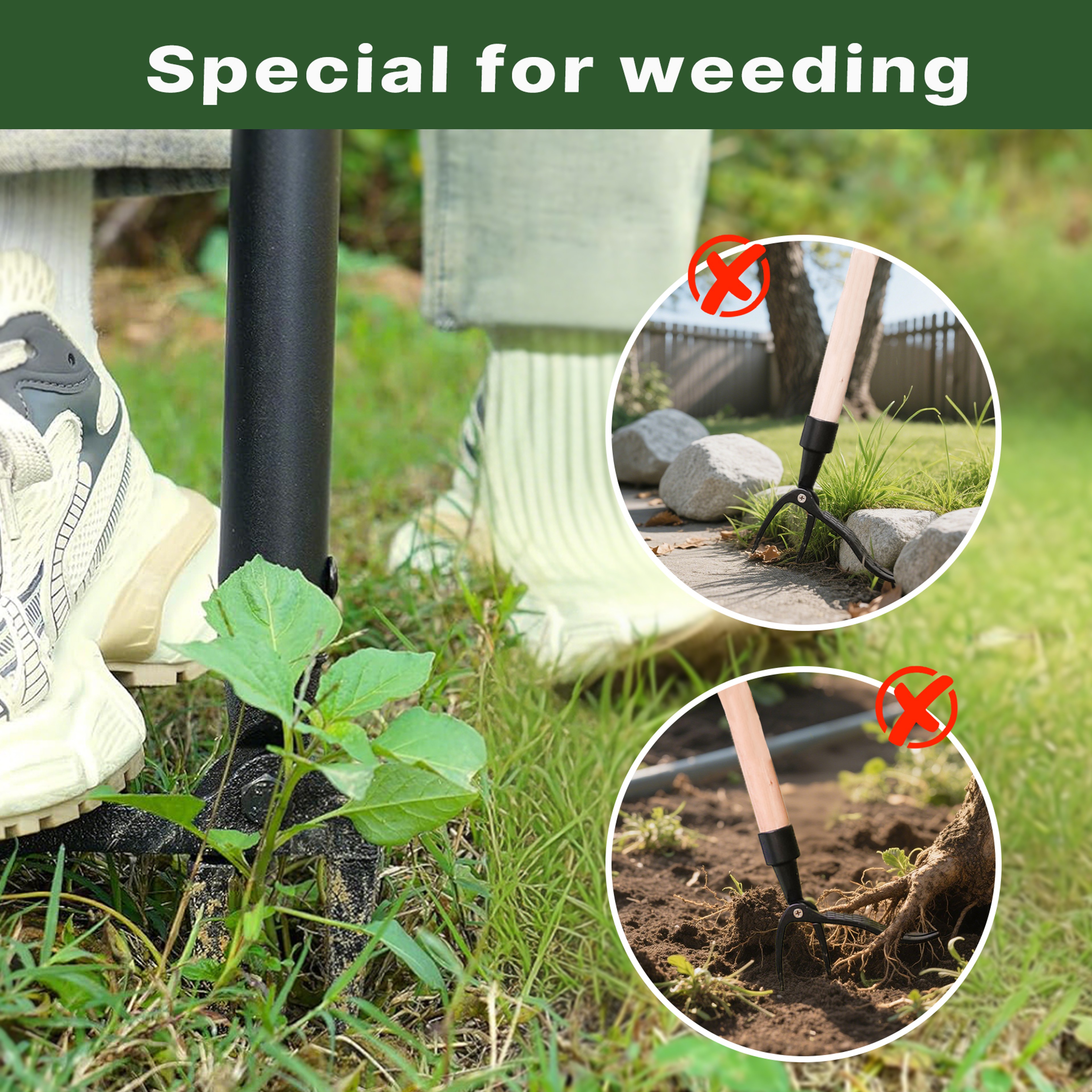 Manual Garden Hand Tool Single Weeder Portable Standing Weeder For Rooting And Pulling 2