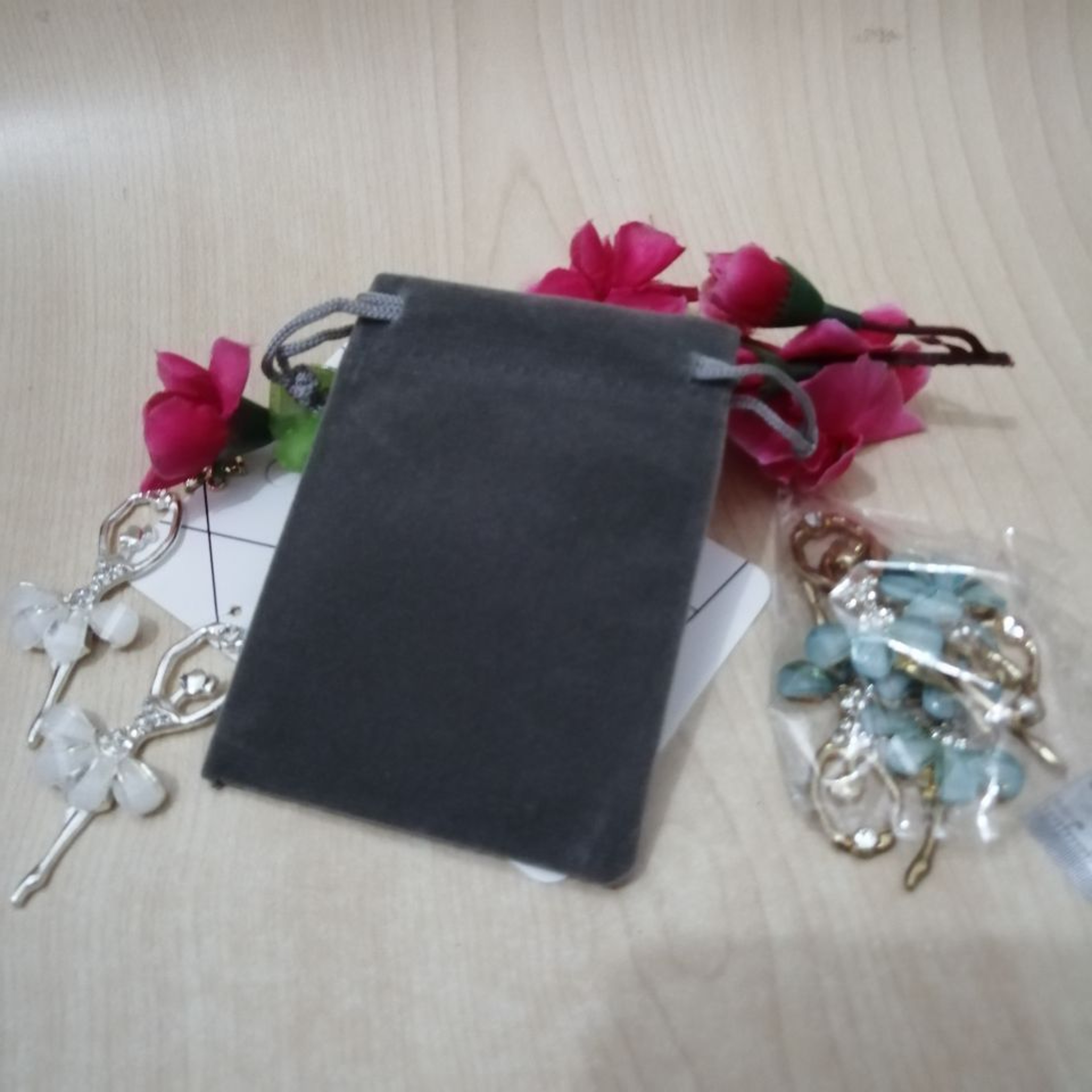 Jewelry Charms Velvet Bags Drawstring Gift Pouches Display Packaging 11
