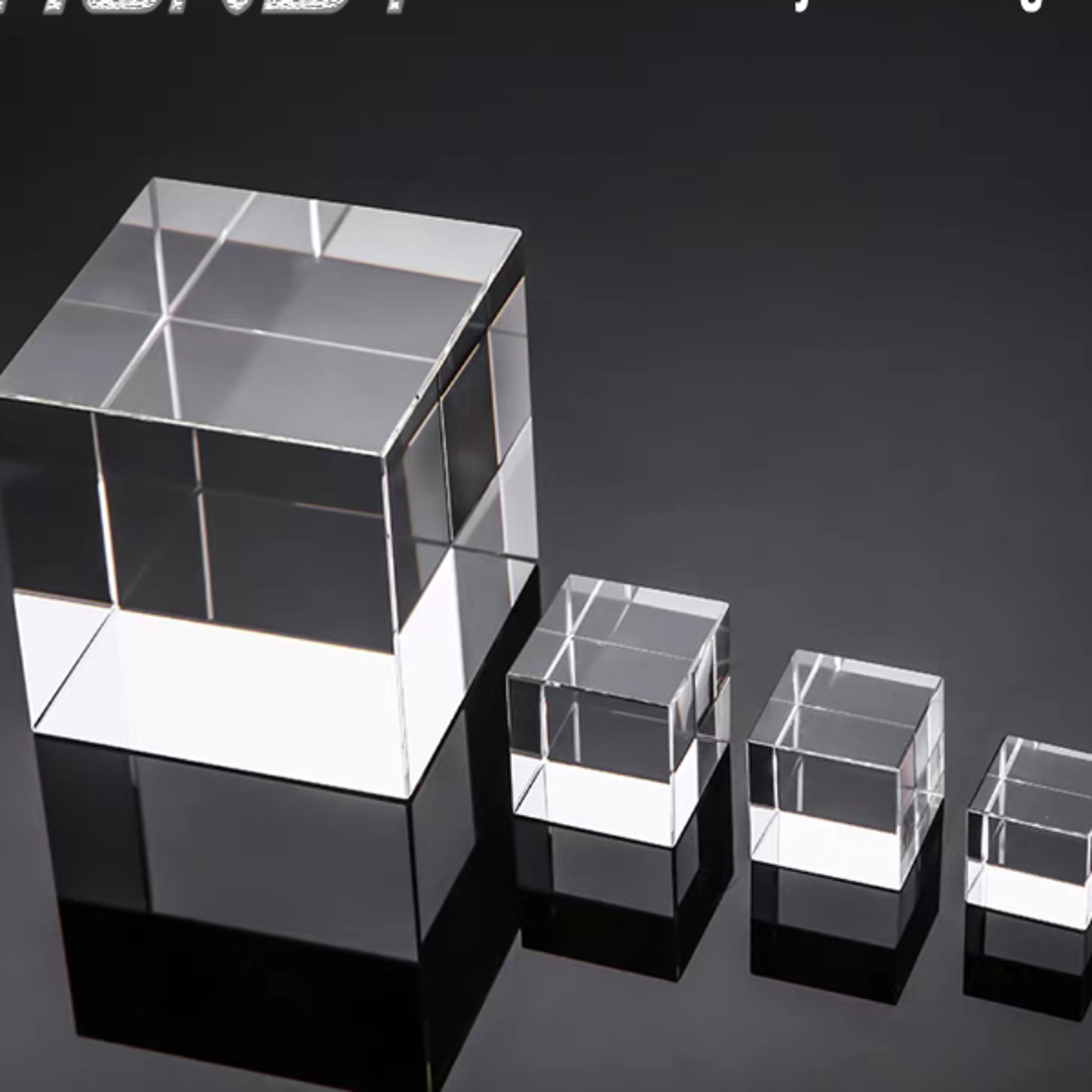 Rectangular Column Crystal Cube Artificial Crystal Glass Can Be Engraved with Patterns and Words Ins