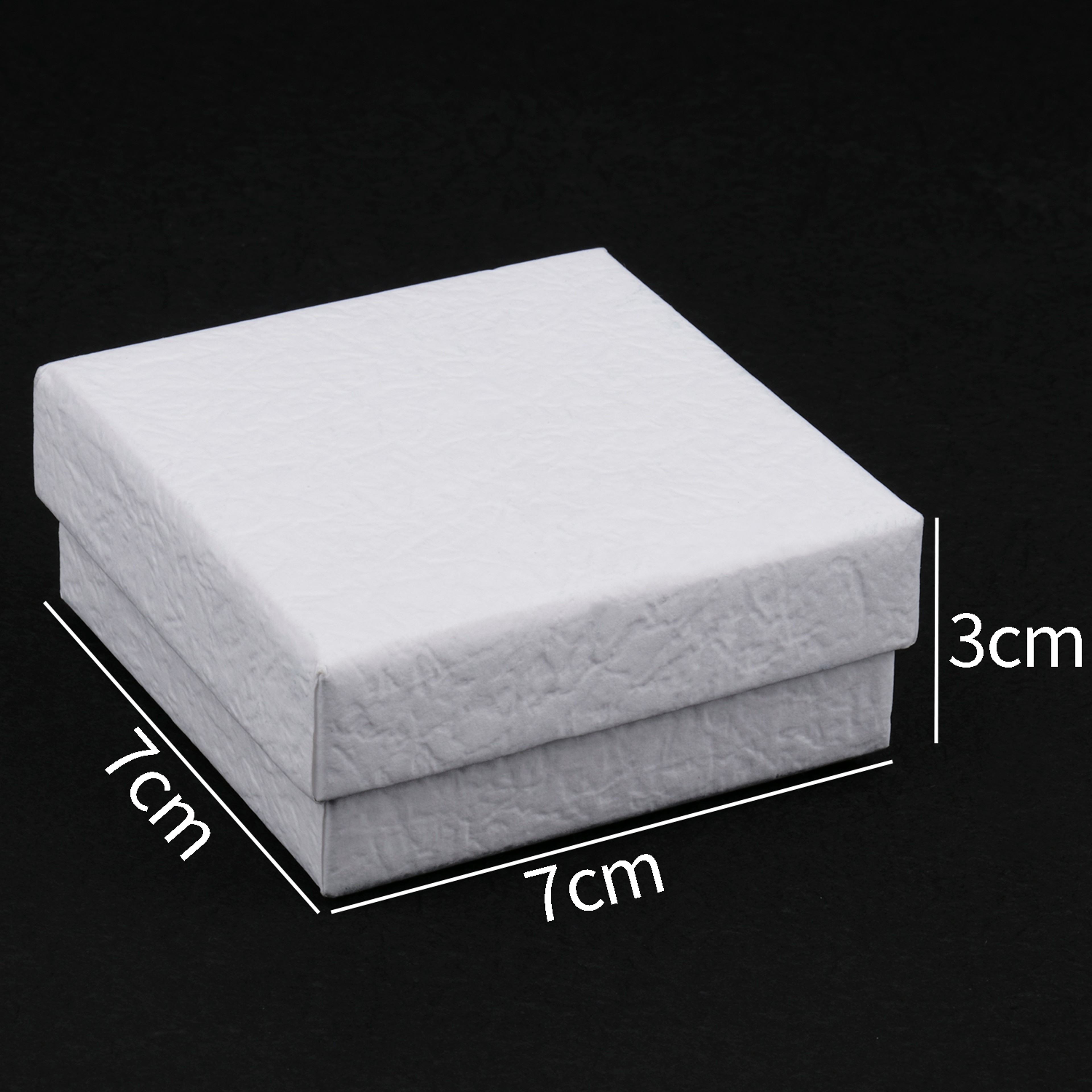 White Kraft Paper Square Jewelry Organizer Box Display Gift Boxes Engagement Ring Necklace Bracelet 3
