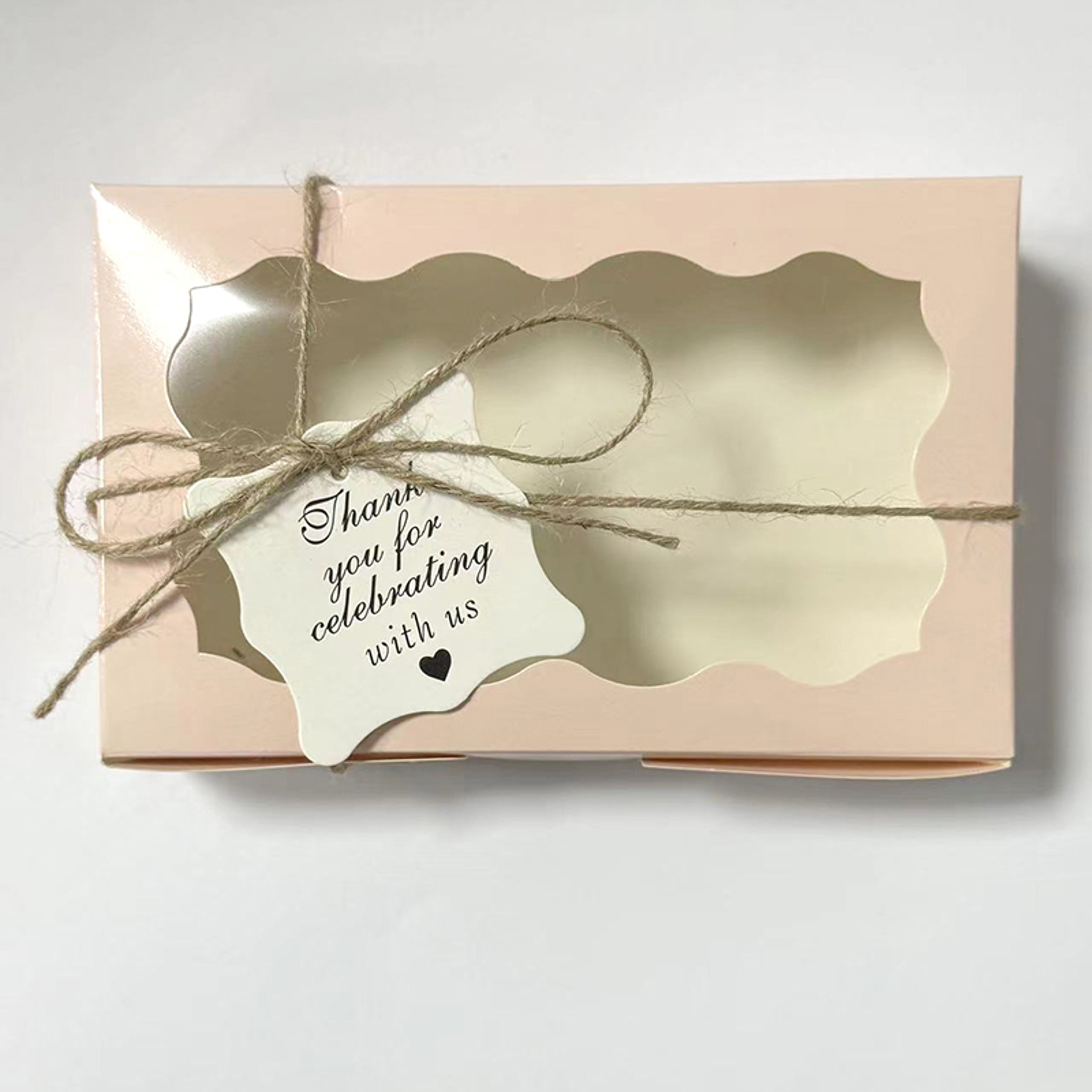 Rectangle Kraft Paper Cake Candy Boxes Open Window Wedding Jewelry Chocolate Gift Packaging Boxes B 7