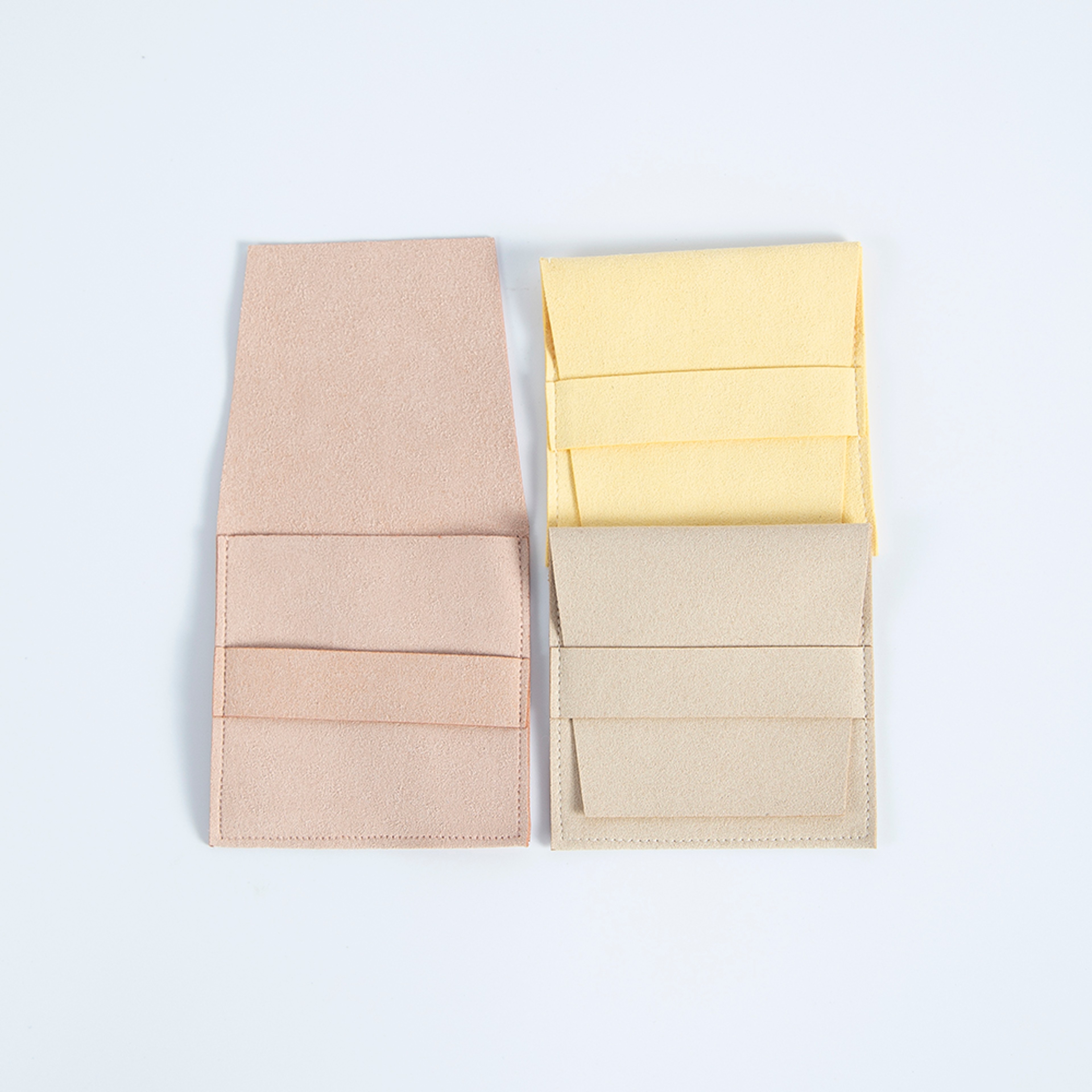 Jewelry Storage Pouch Velvet Microfiber Suede Envelope 62x62cm 8x8cm Flap Strip Pouch For Rings Ear 5
