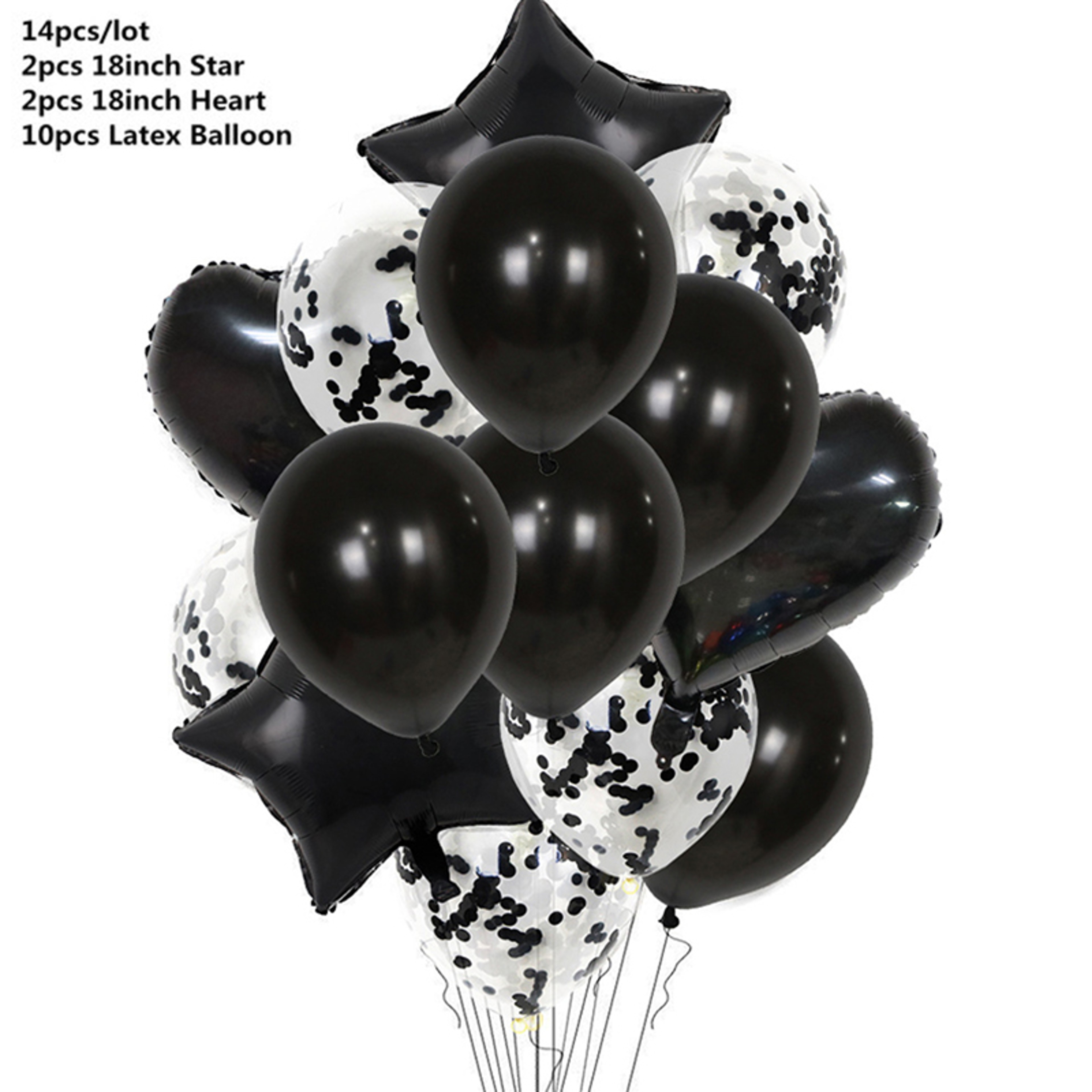 Rose Gold Confetti Balloons Star Heart Party Wedding Anniversary Globos Supplies 7