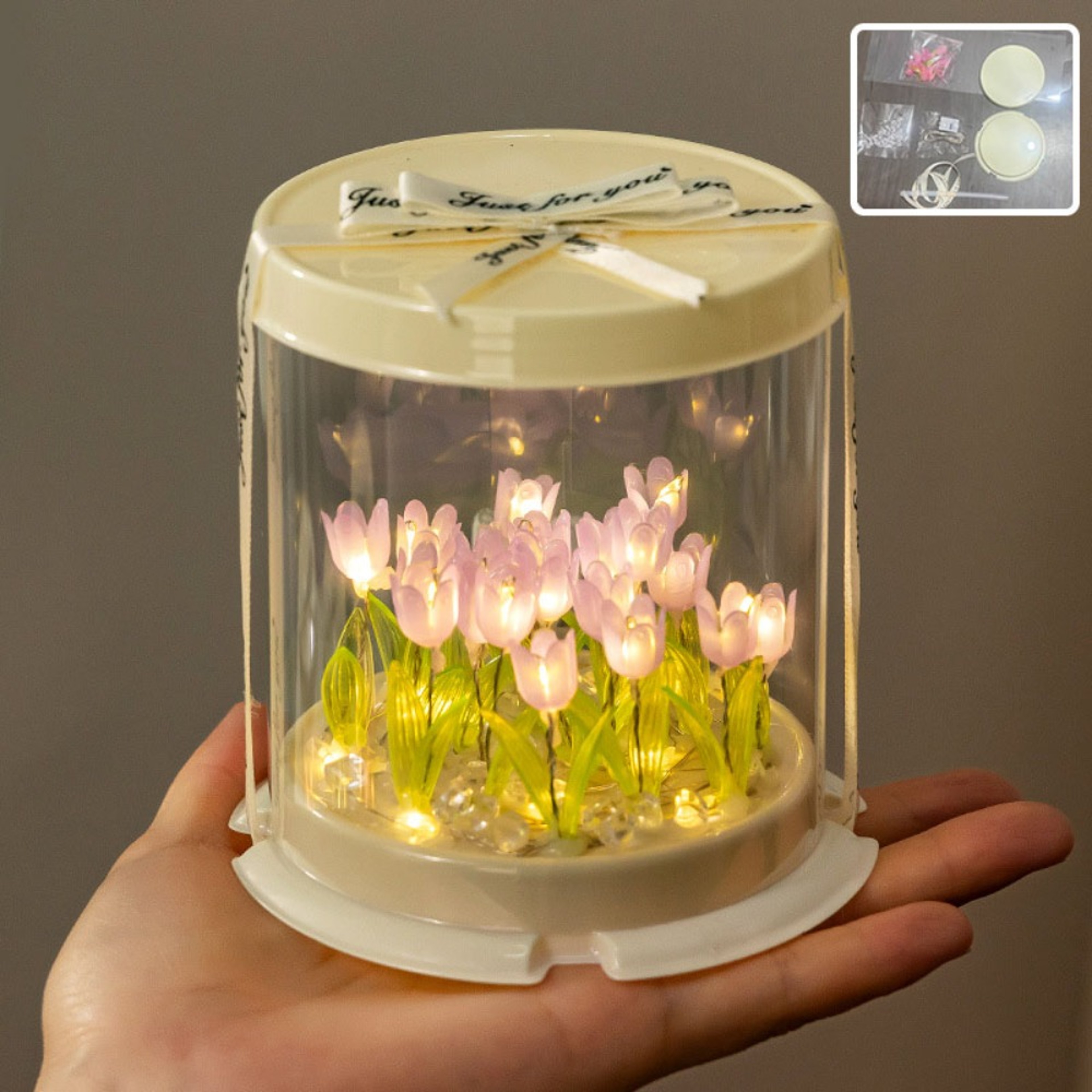Handmade Unfinished Products Mini Tulip Night Lamp Cute DIY Tulip Night Light Small Night Light Bir 6