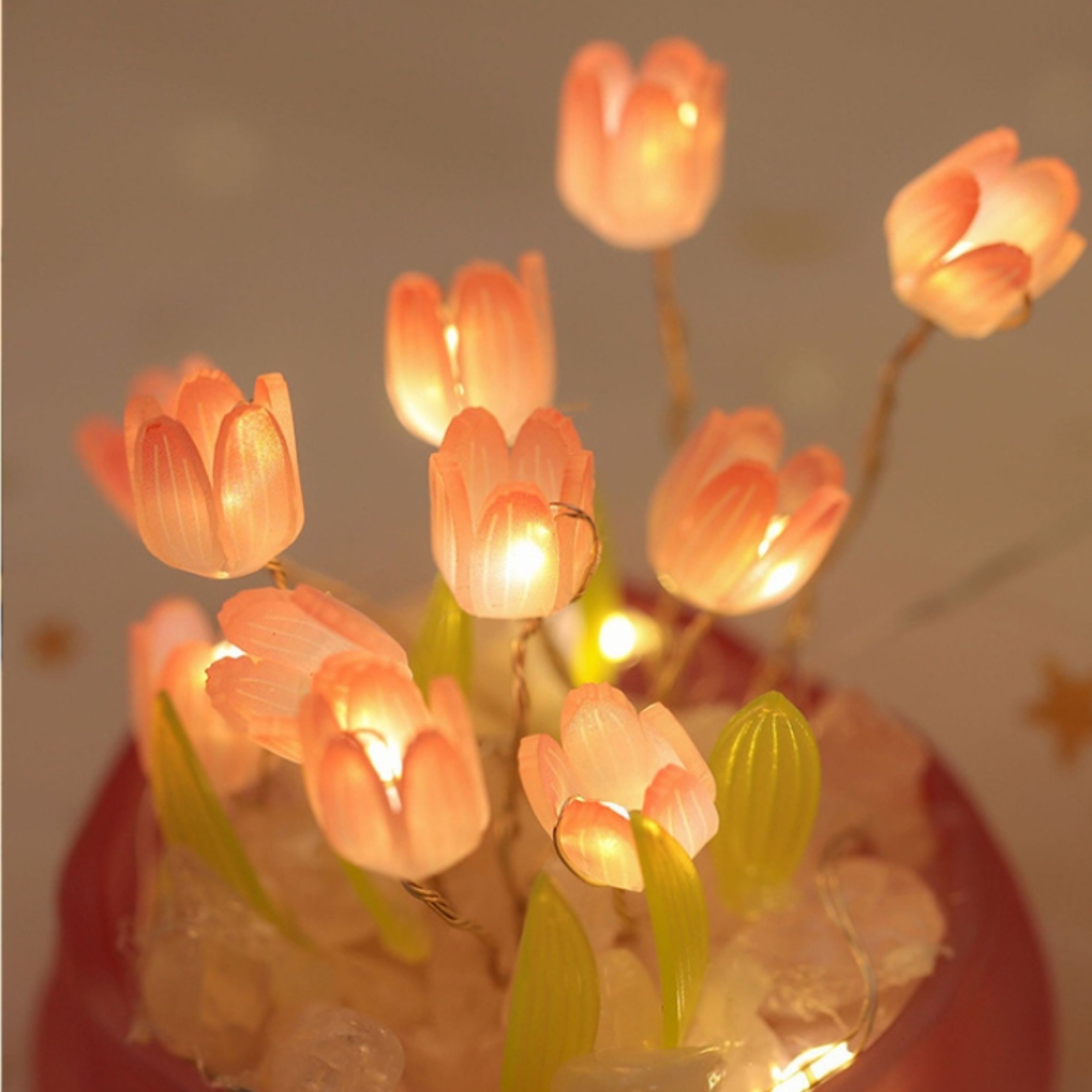 Handmade Tulip Night Light Bedside Decor Romantic Gift DIY Book Lamp – view 6