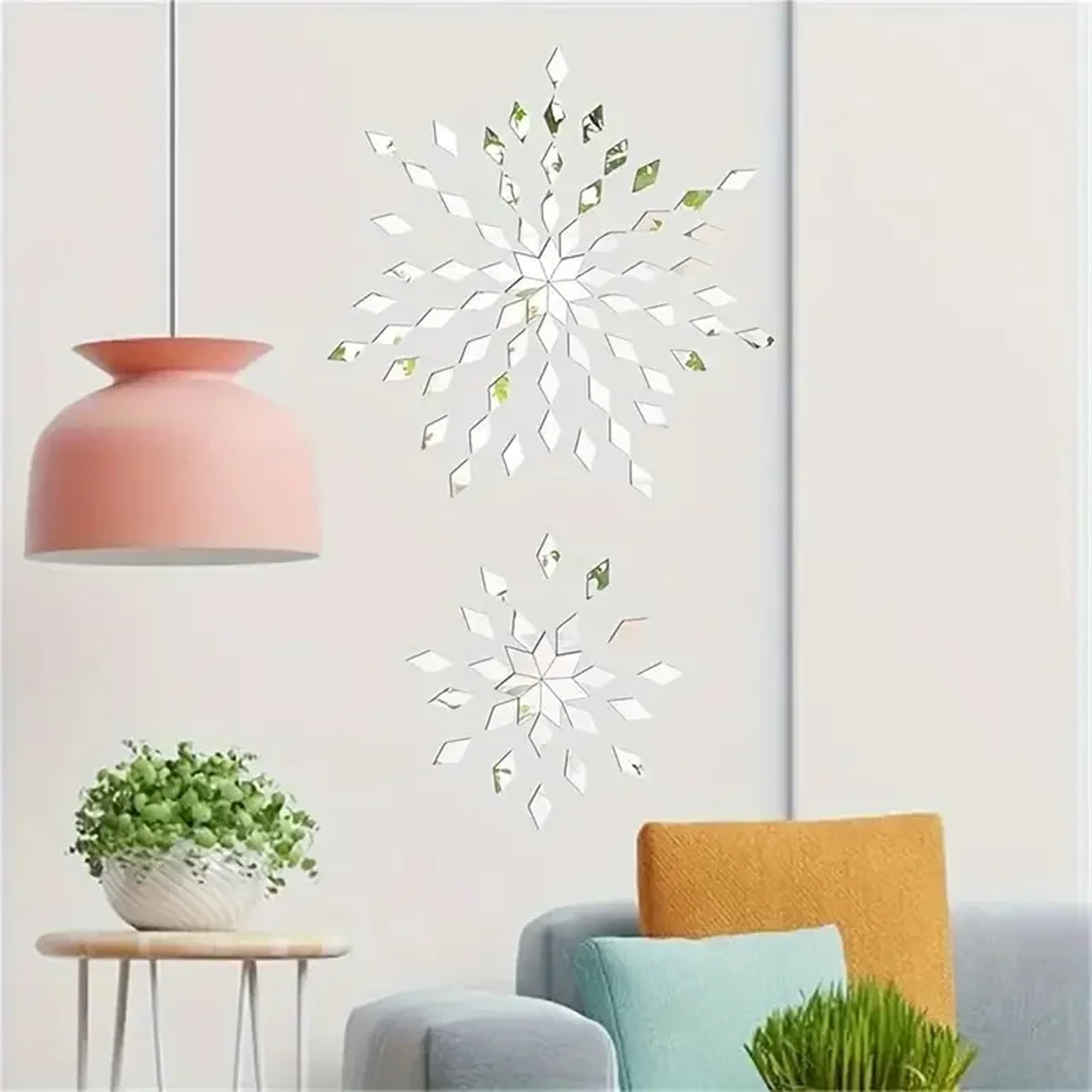 Acrylic Mirror Wall Stickers Circle Square Heart Shaped Wedding Decor Bedroom Art Wall Decals Home  4