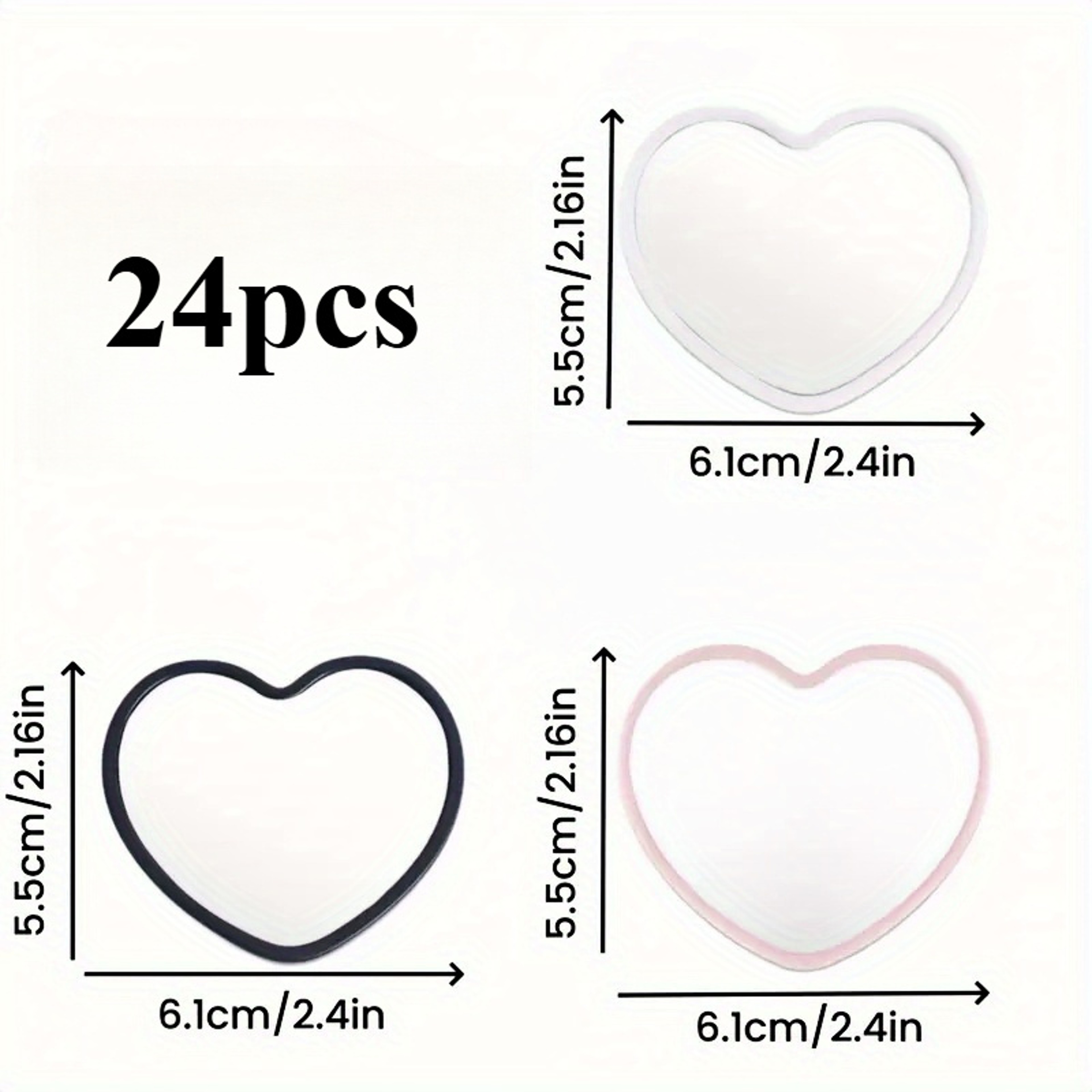 Portable Travel Love Mirrors Heart-shaped Mini Beauty Makeup Mirror Dormitory Glass Girl Gift – view 3