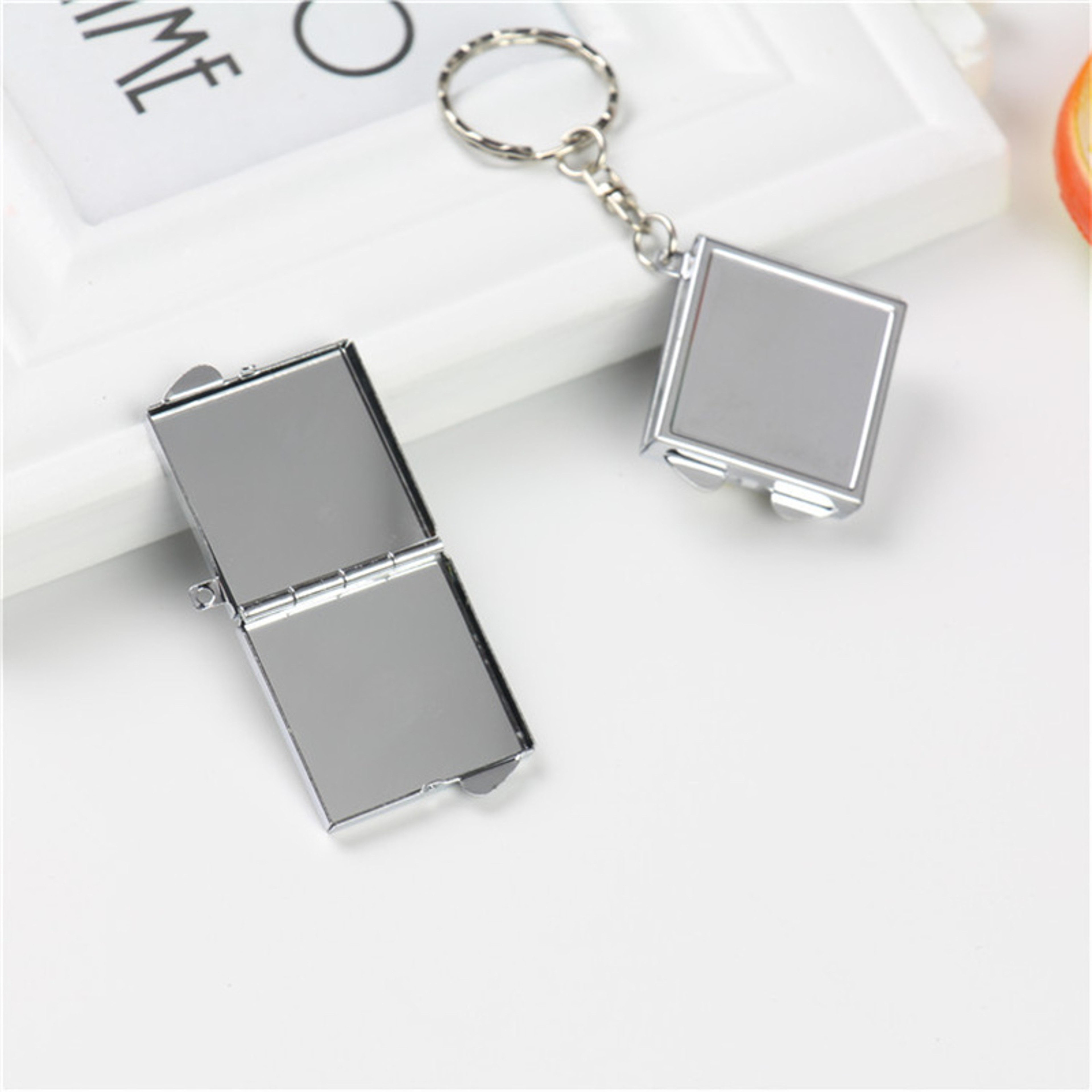 Compact Pocket Mirror with Key Ring, Portable Folding Makeup Mirror, Key Chain Cosmetic Mirror – view 8