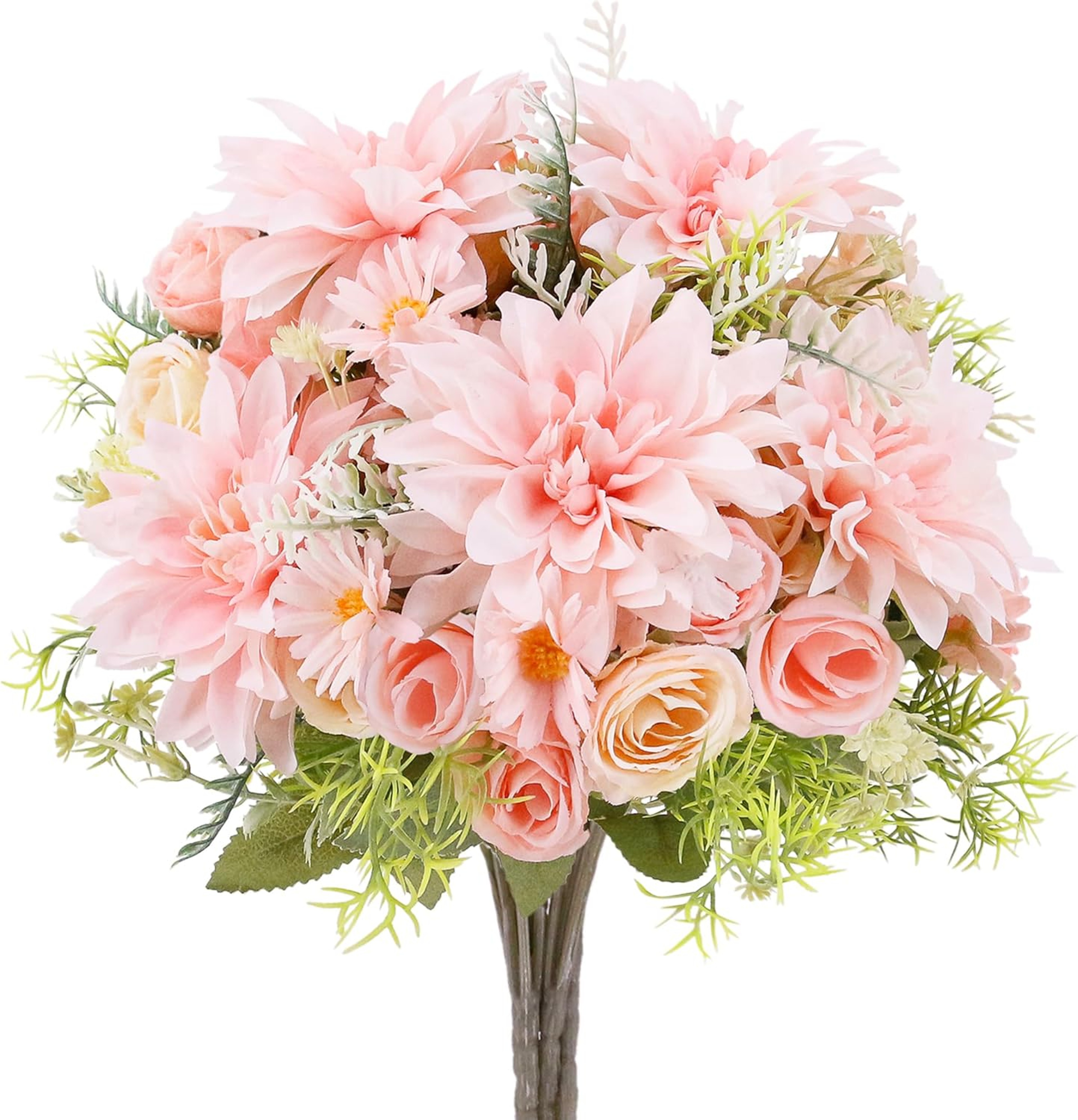 Artificial Rose Flowers Wedding Home Decor Silk Dahlia Hydrangeas Bridal Bouquet Vase For Outdoor G 8