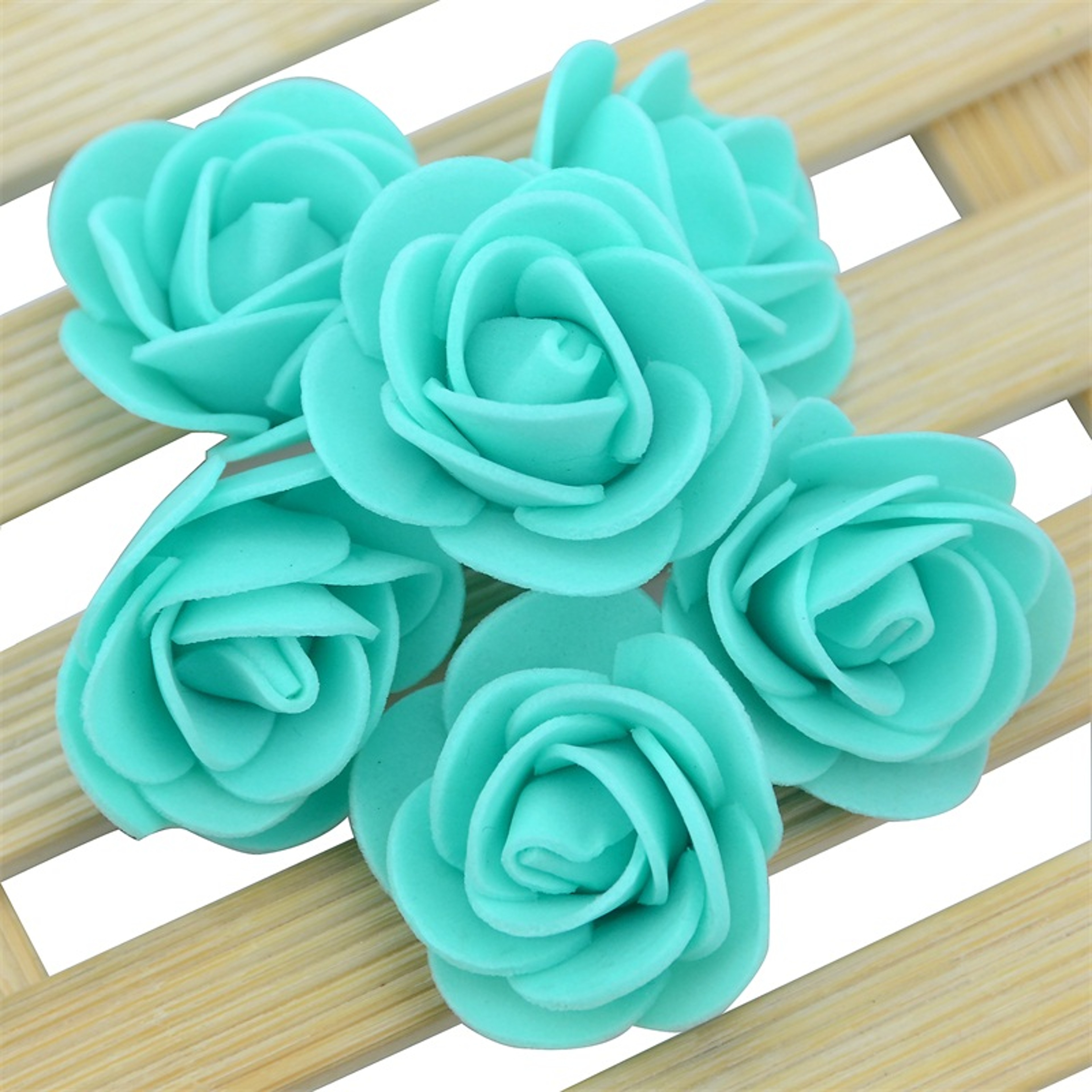Mini Foam Roses Artificial Flower Heads Handmade DIY Wedding Home Decoration Party Supplies 13