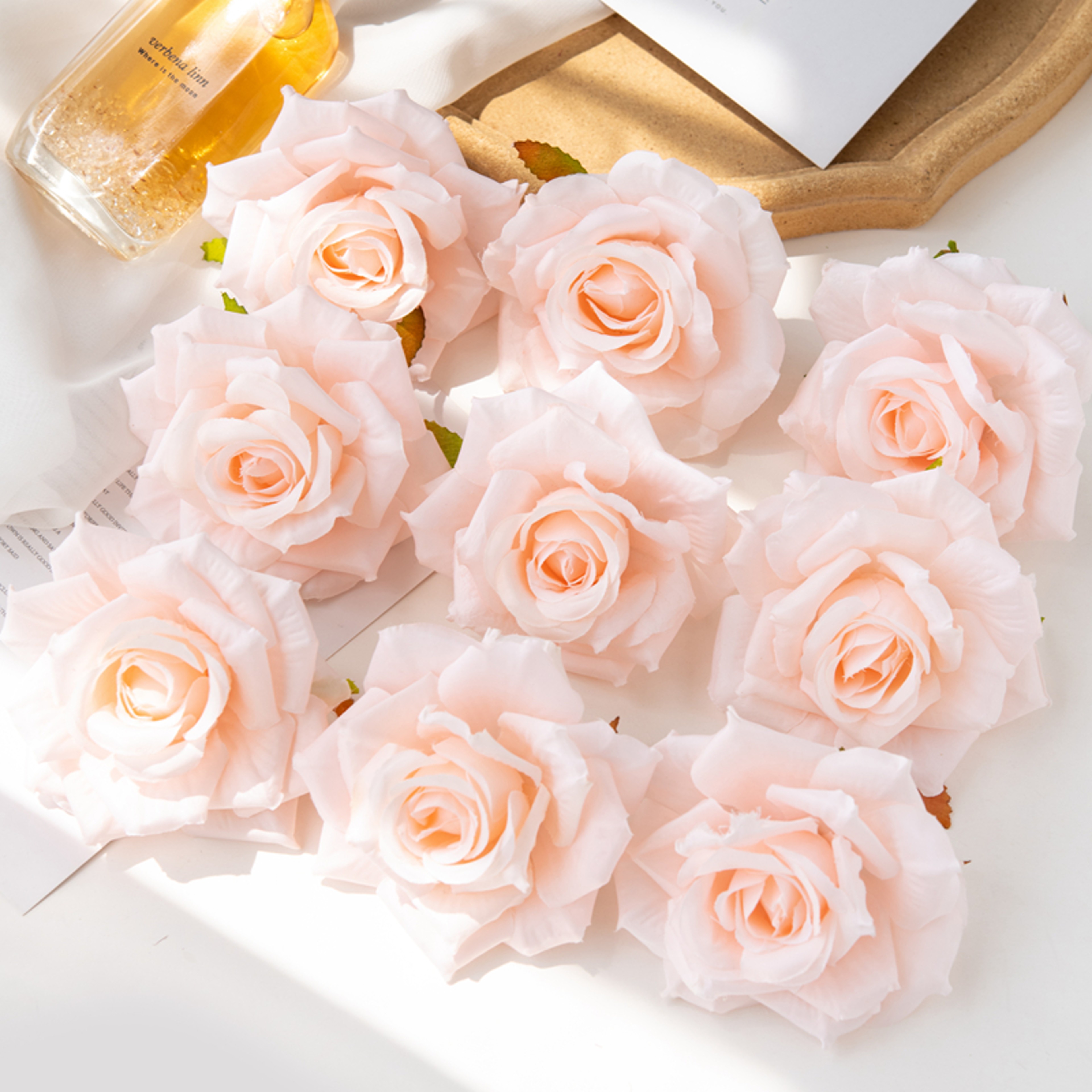 Fake Silk Artificial Flowers For Wedding Garden Scrapbook Rose Arch Home Decor Candy Box 0