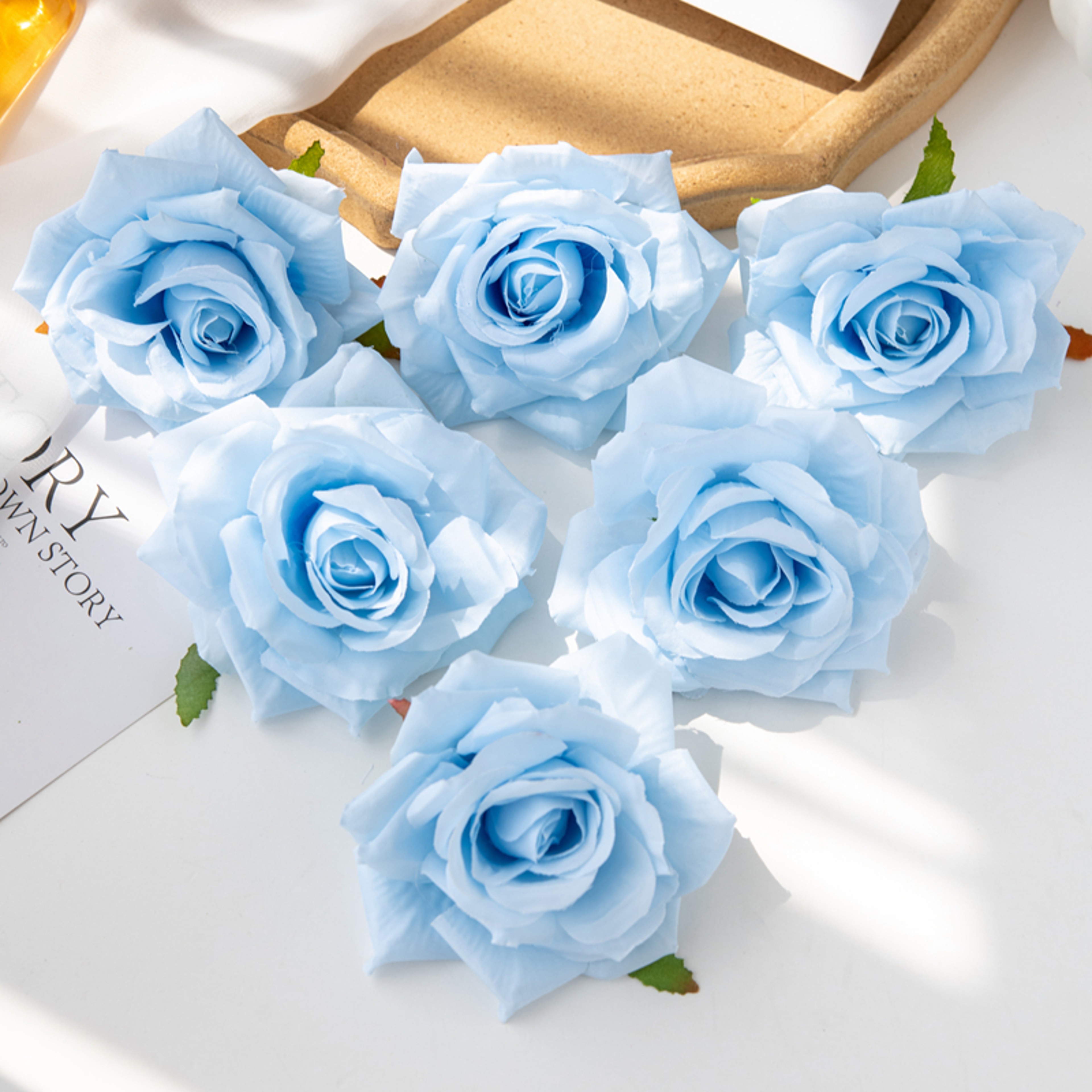 Fake Silk Artificial Flowers For Wedding Garden Scrapbook Rose Arch Home Decor Candy Box 7