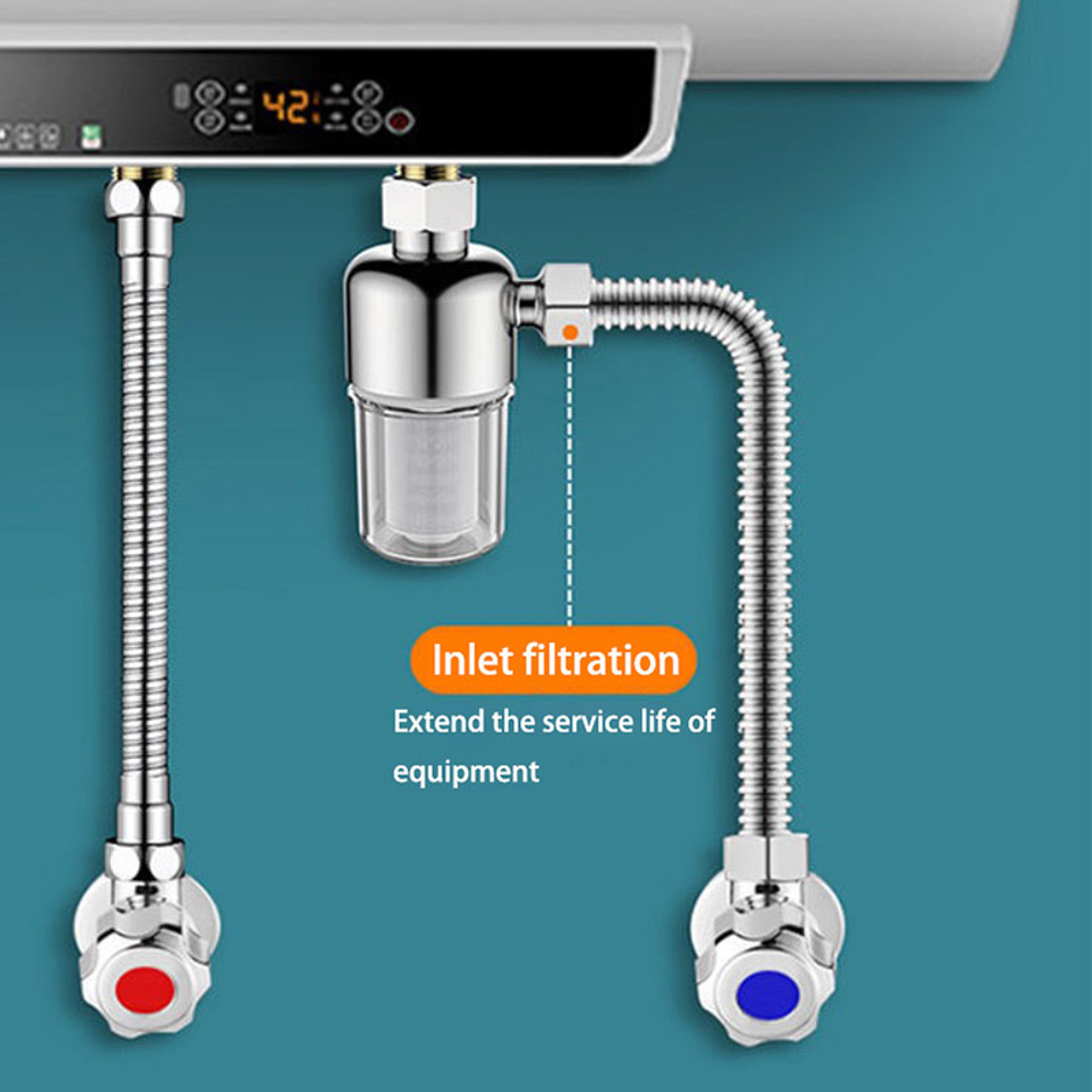 Universal Water Heater Prefilter Household Shower Tap Water Antiscale Purification Filter Noreplace 5
