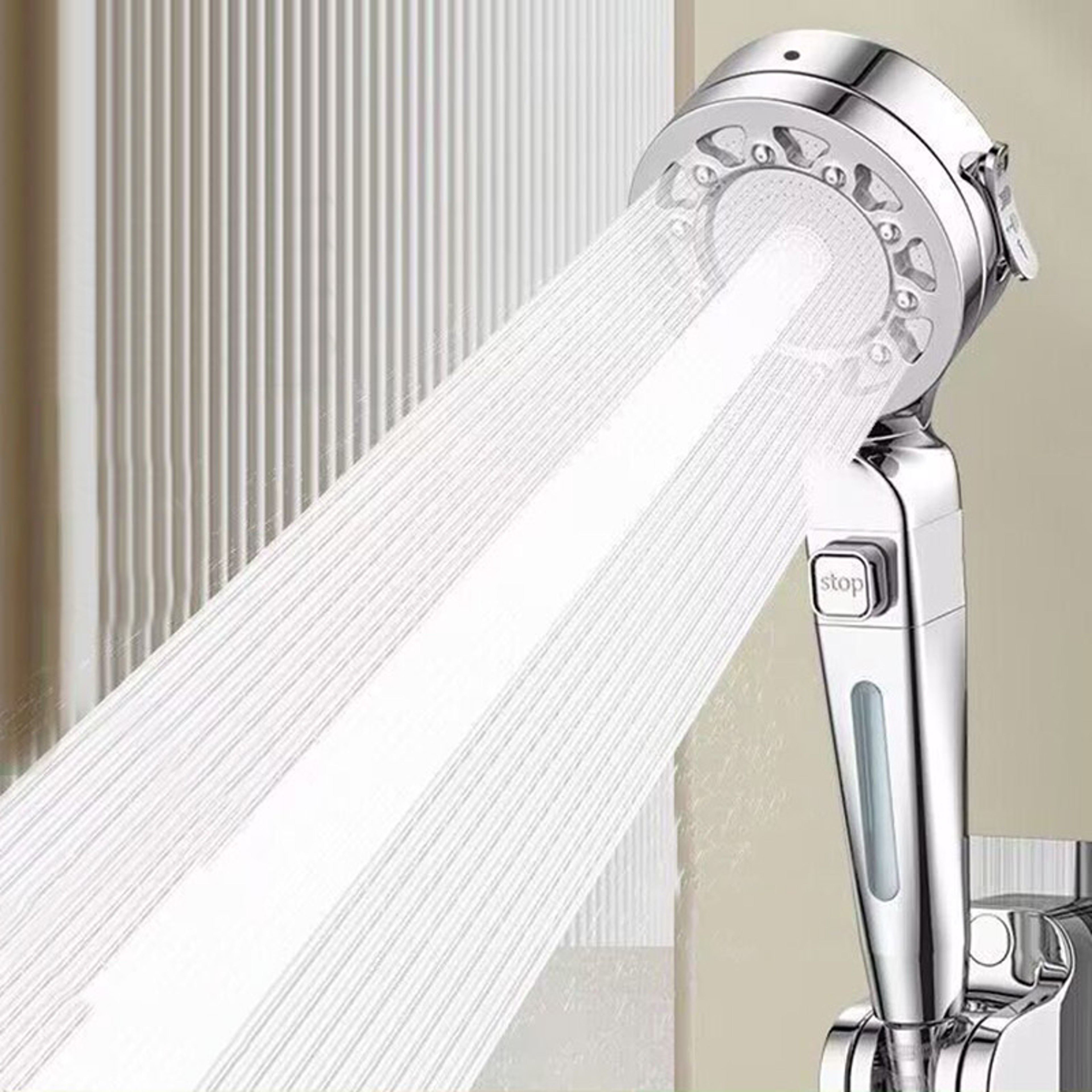 MultiFunction Boost Filter Shower Head With Speed Settings OneButton Switch 3