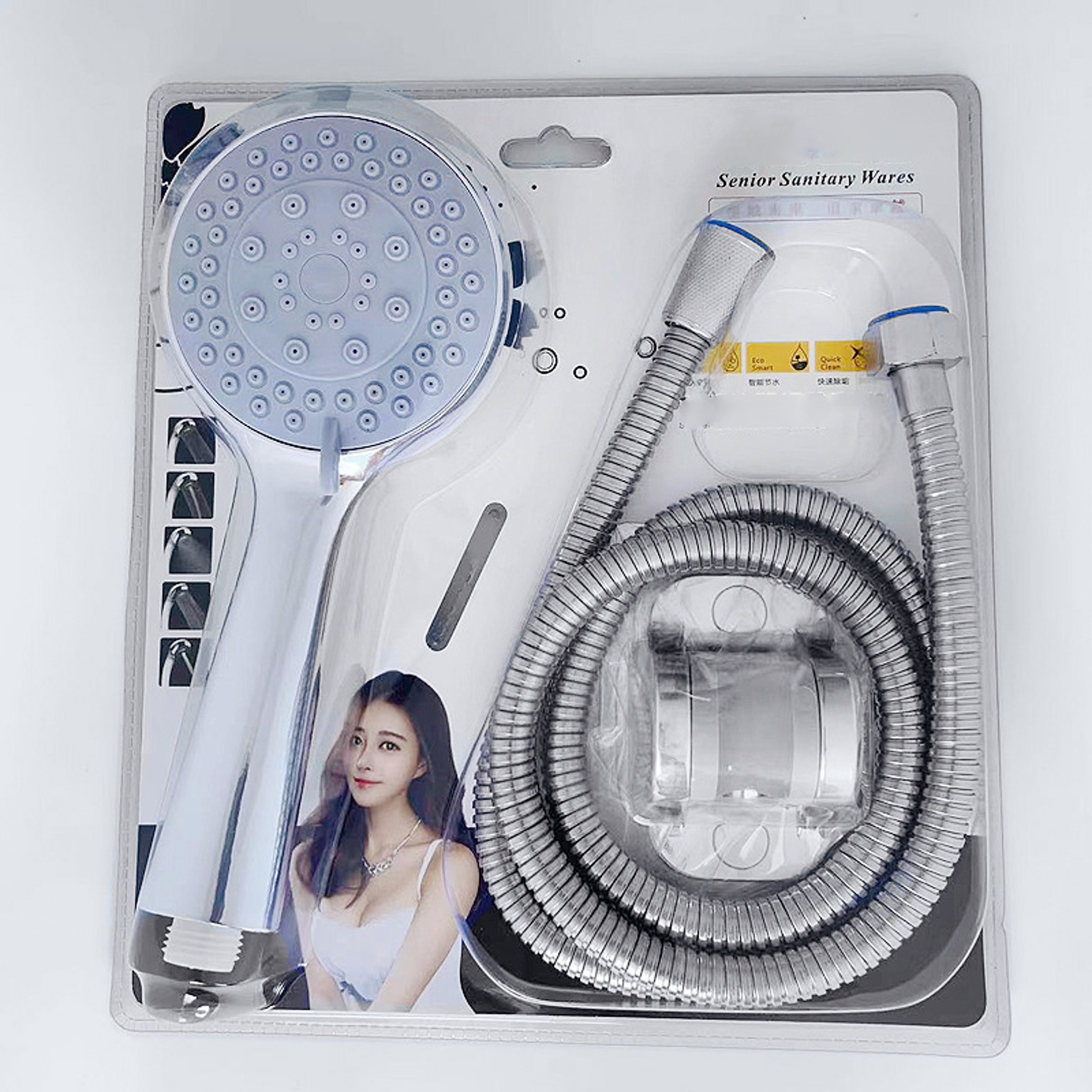 Fivespeed Large Water Outlet Shower Head Set Adjustable High Quality Plastic Sealed Universal Handh 7