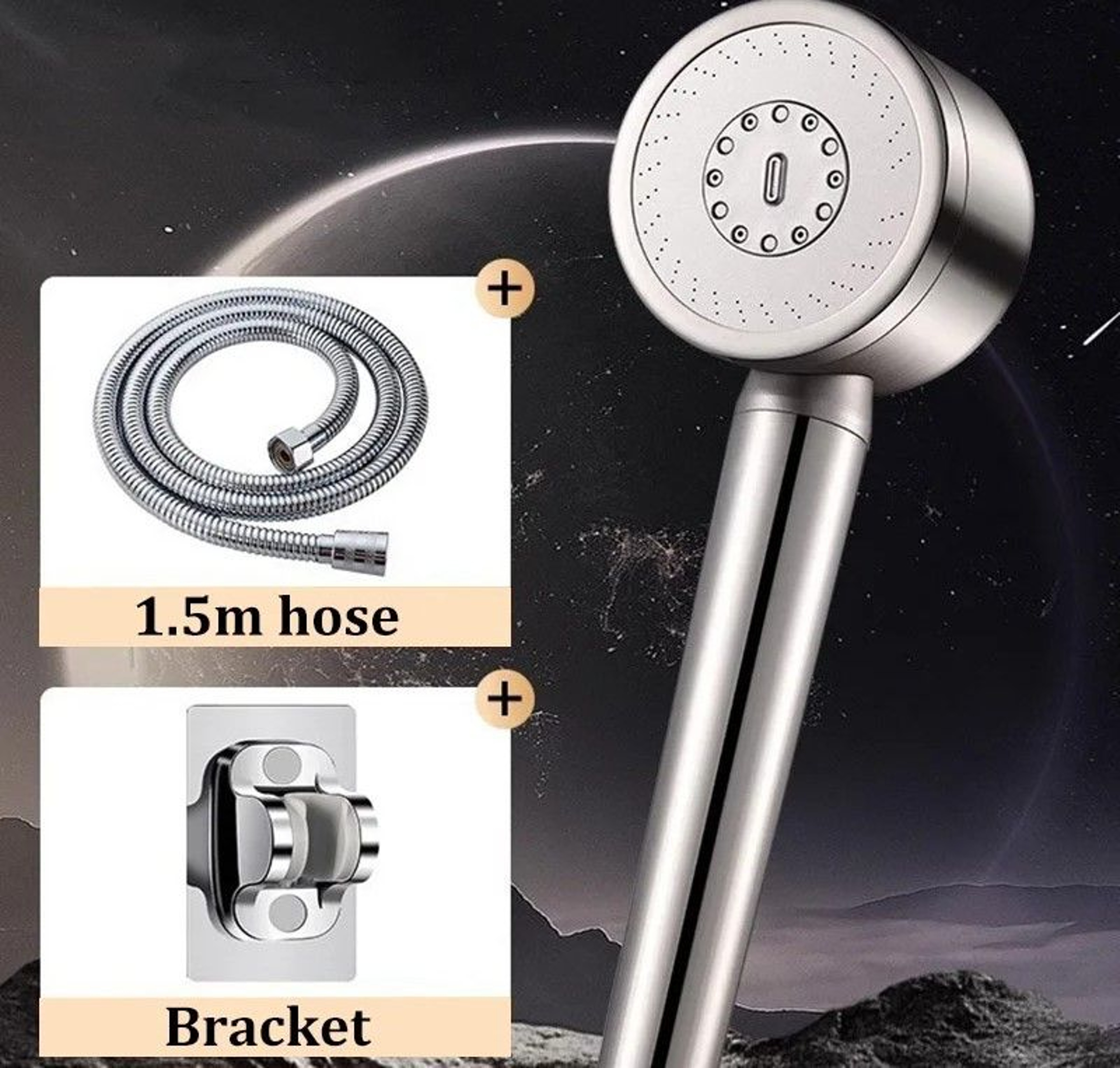 High Quality Stainless Steel Shower Head Set Boost Filter Large Water Volume Handheld Bathroom Show 7
