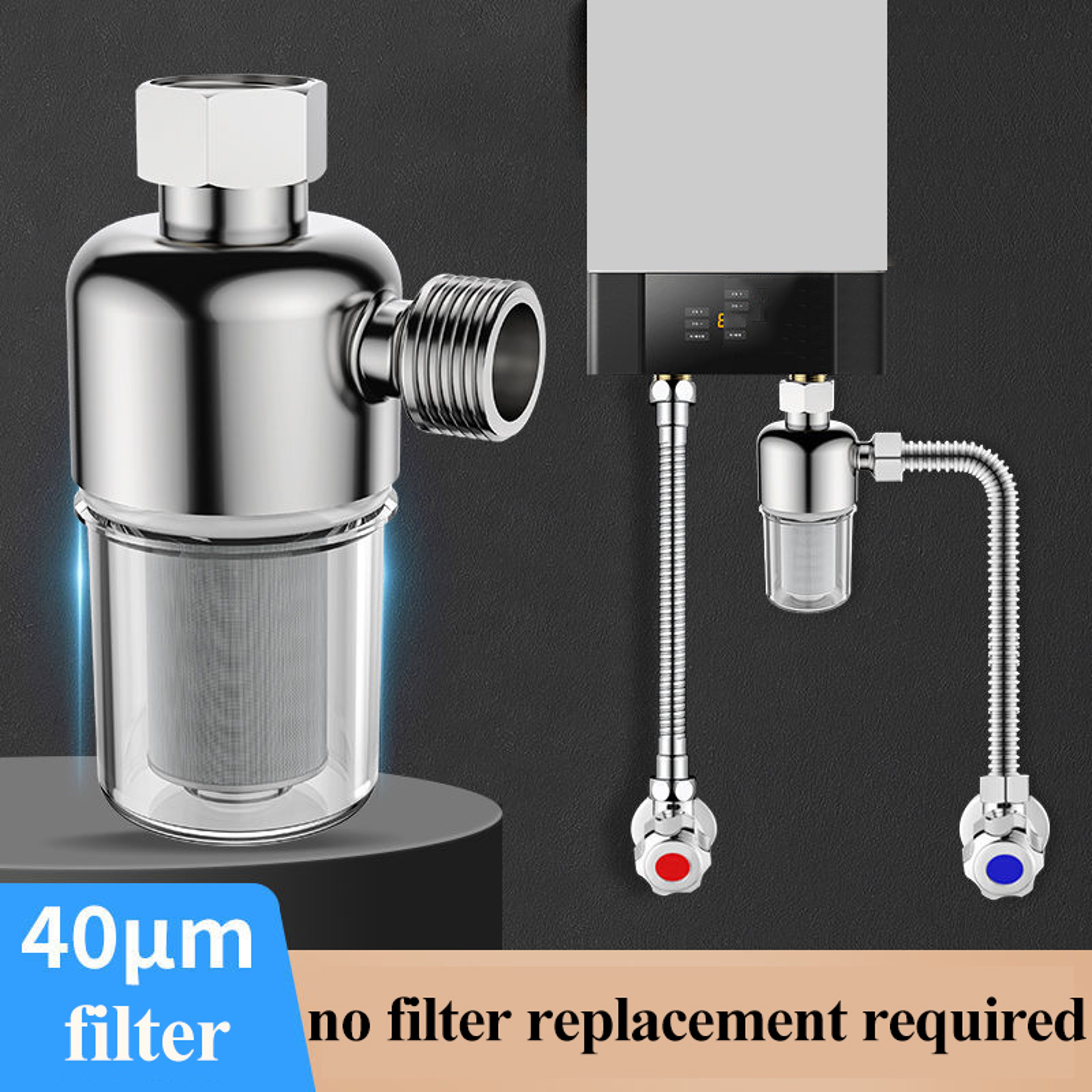 Replacement Water Inlet Tap Filter For Household PreWater Heater AntiScaling Purification 2